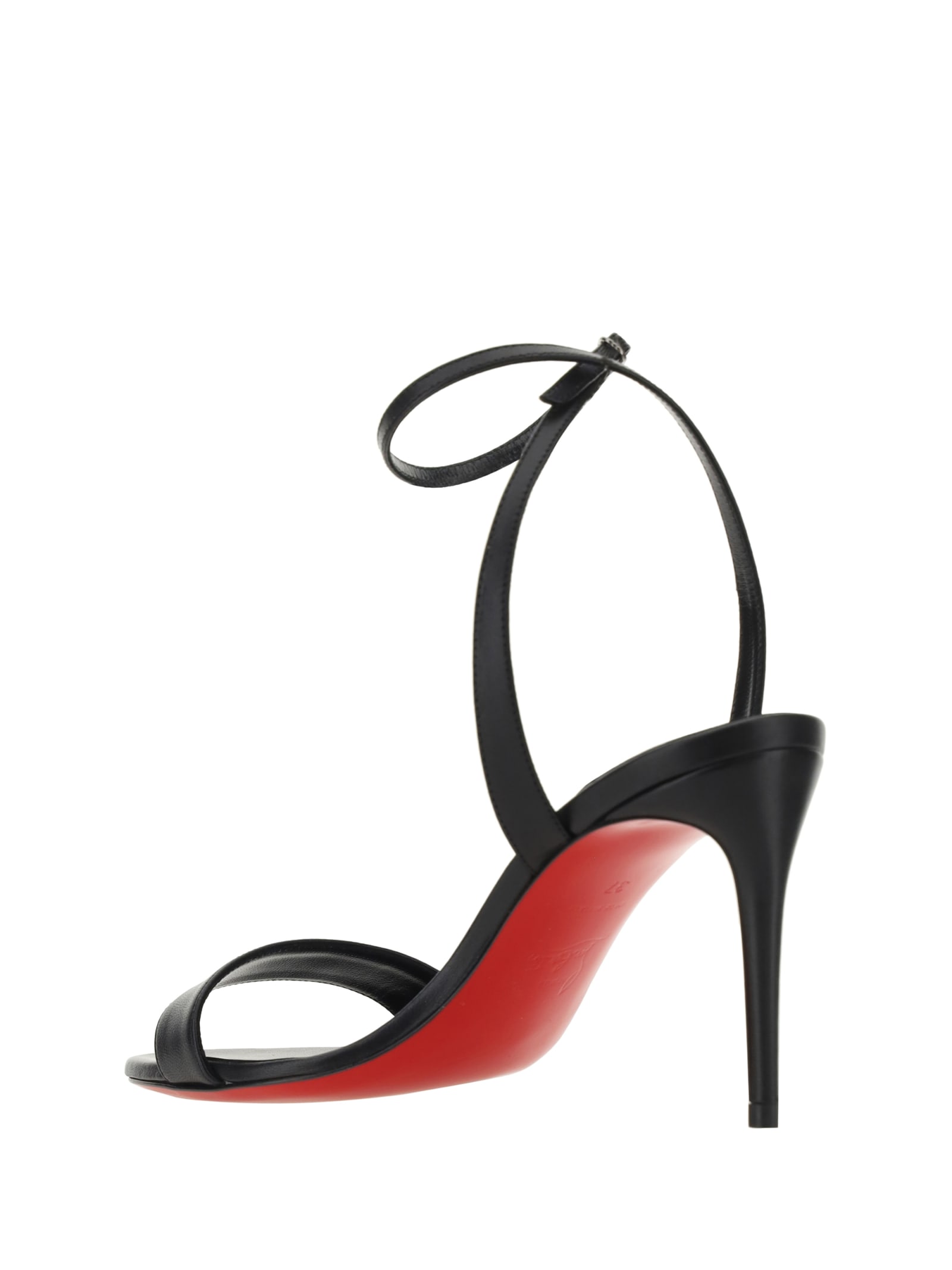 Christian Louboutin Miss Z Sandal 80 Leather Sandals In Black/ Lin Black