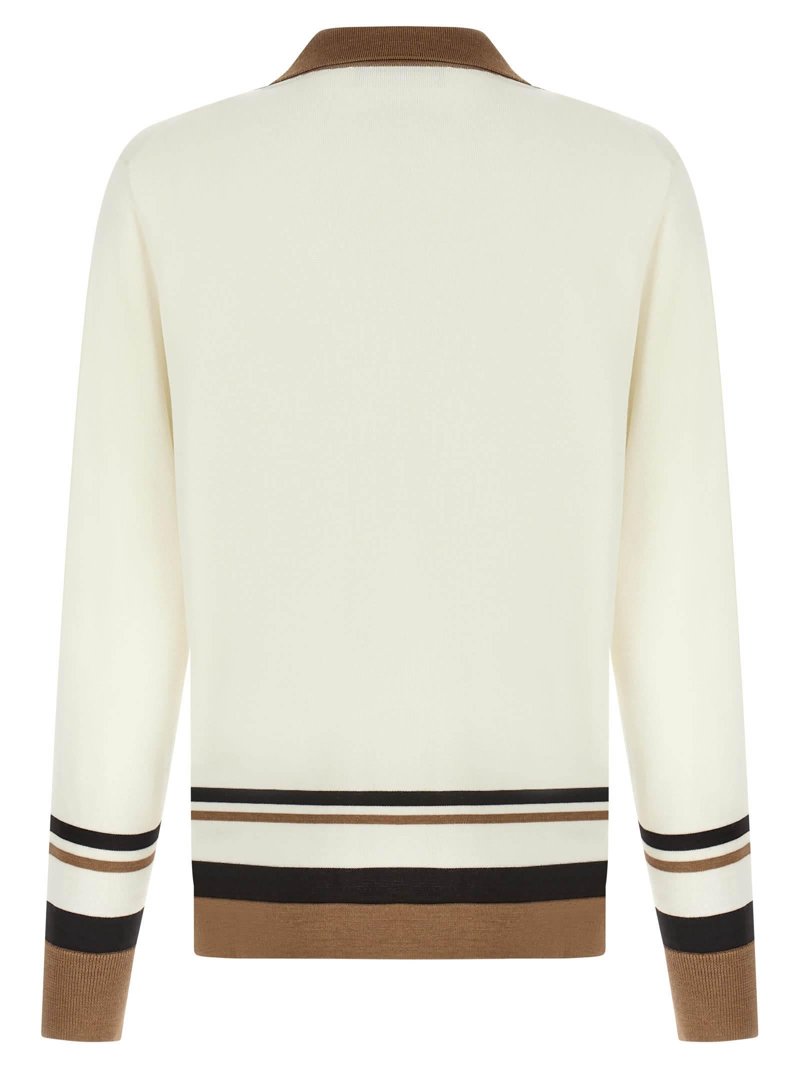 Dolce & Gabbana Logo Embroidery Cardigan Sweaters And Cardigans In Multicolor