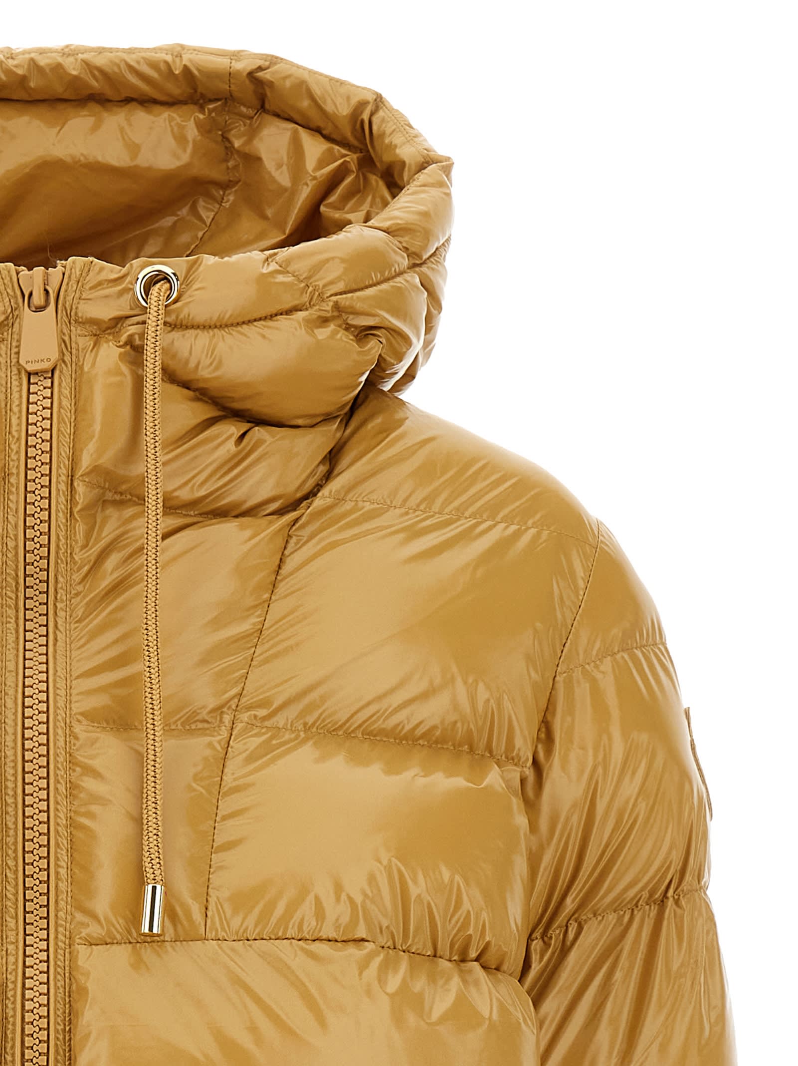 Pinko Eleodoro Down Jacket In Yellow