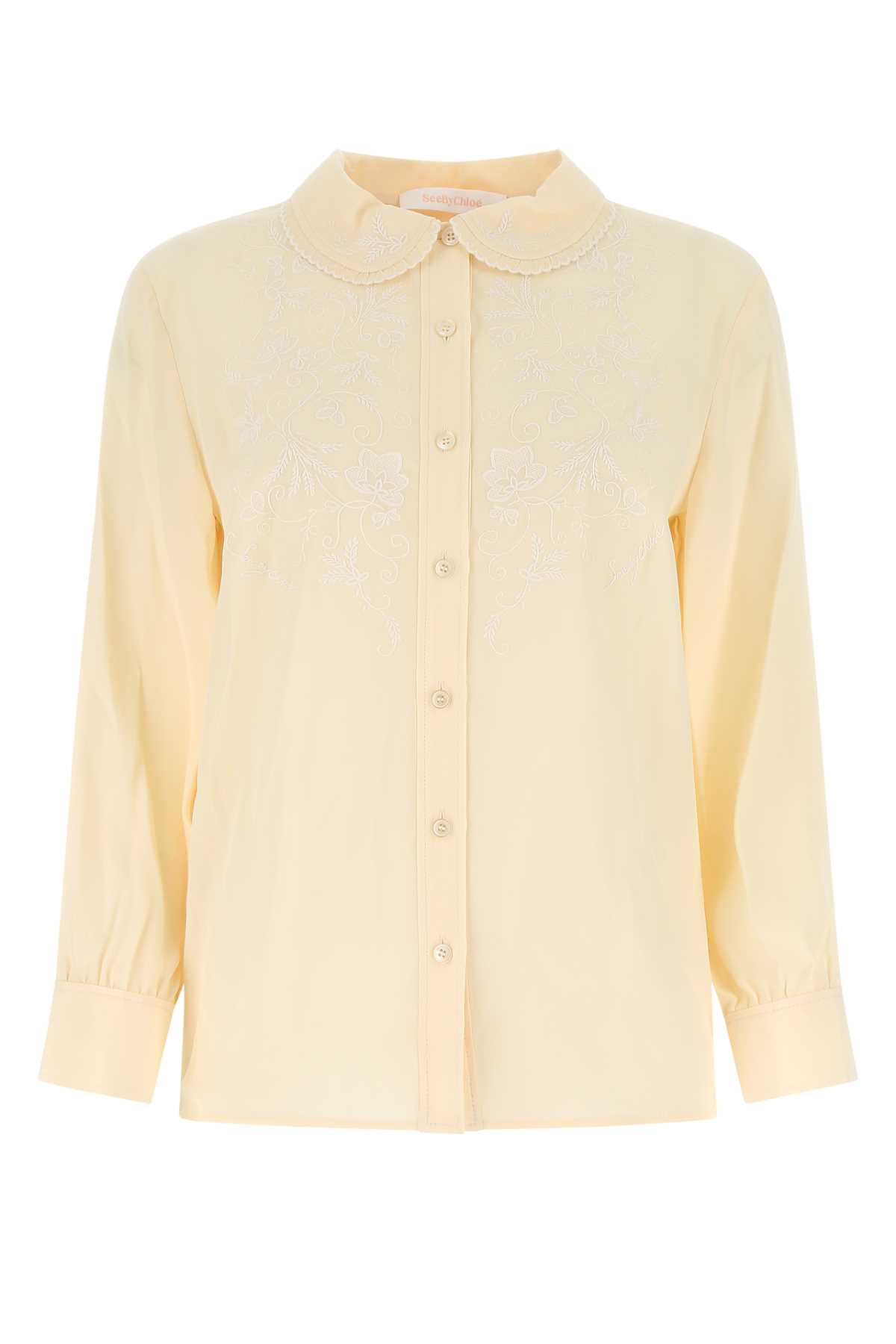 See By Chloé Skin Pink Crepe Shirt In 27i