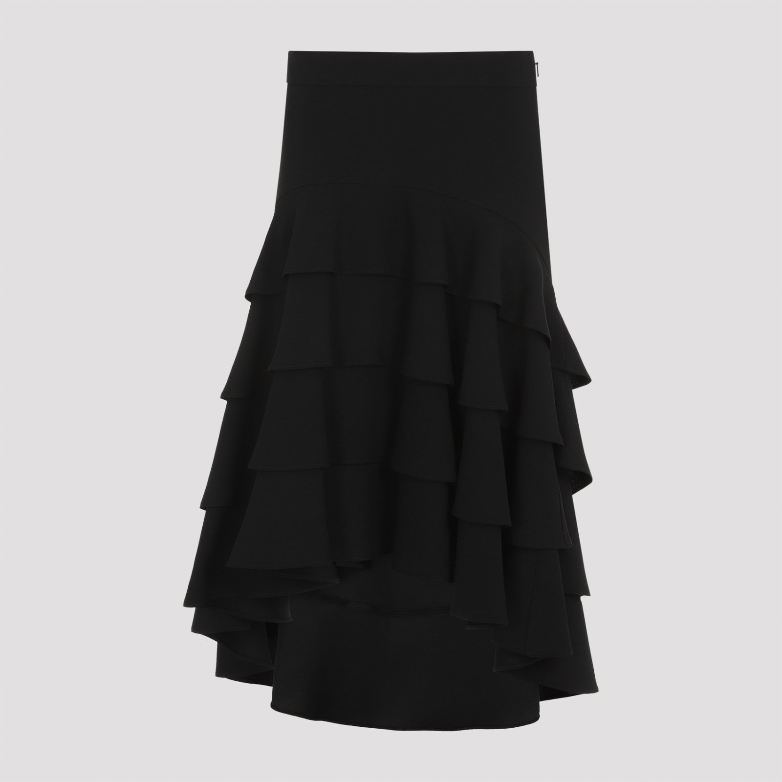 Shop Moschino Envere Satin Skirt In Nero