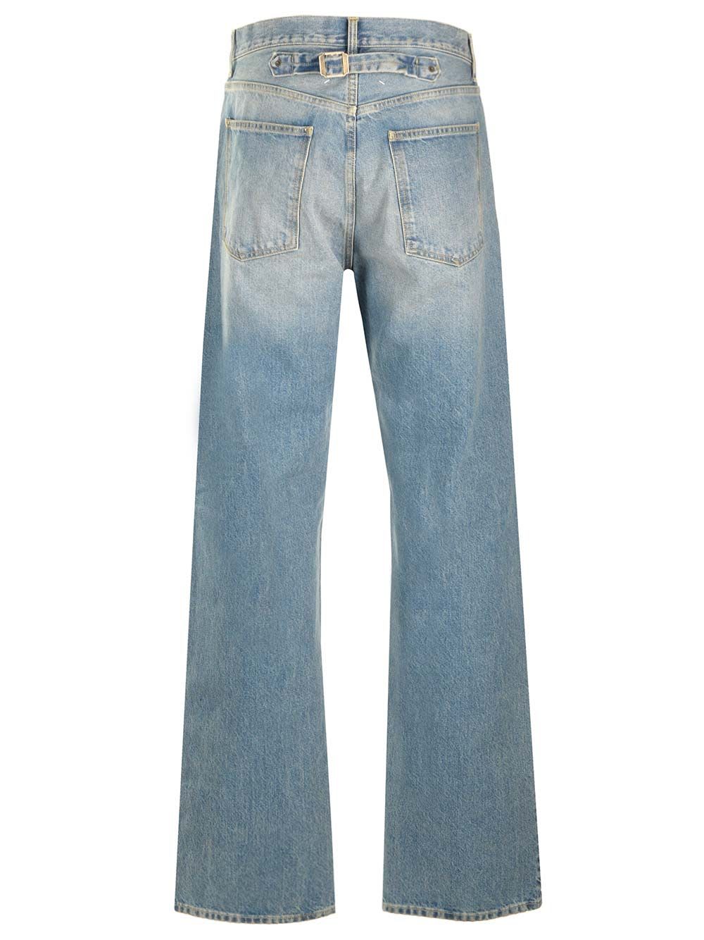 Shop Maison Margiela Straight-leg Jeans In Blue