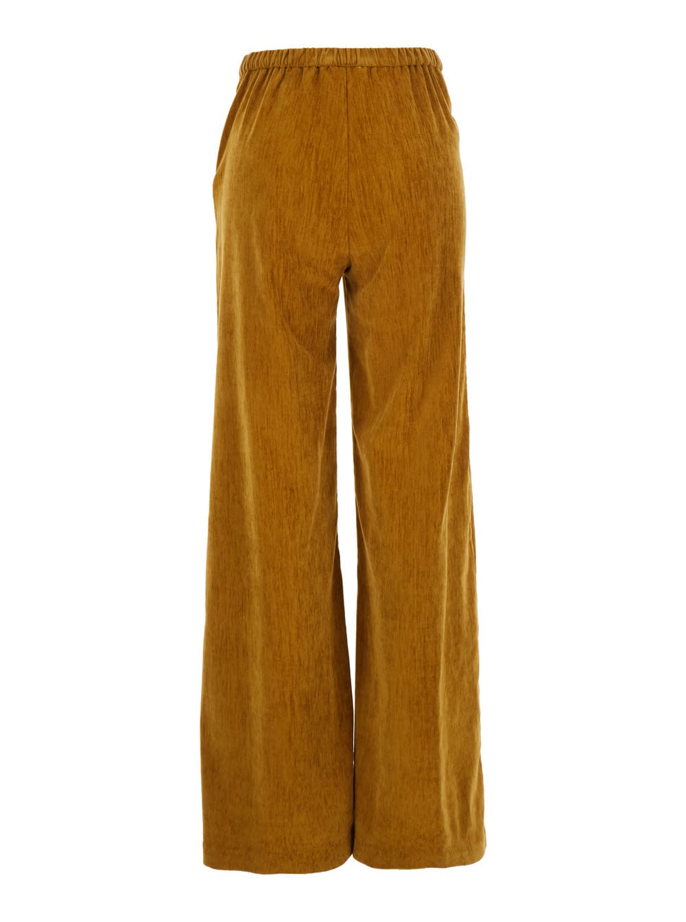 Forte Forte Double Velvet High Waist Pants In Yellow