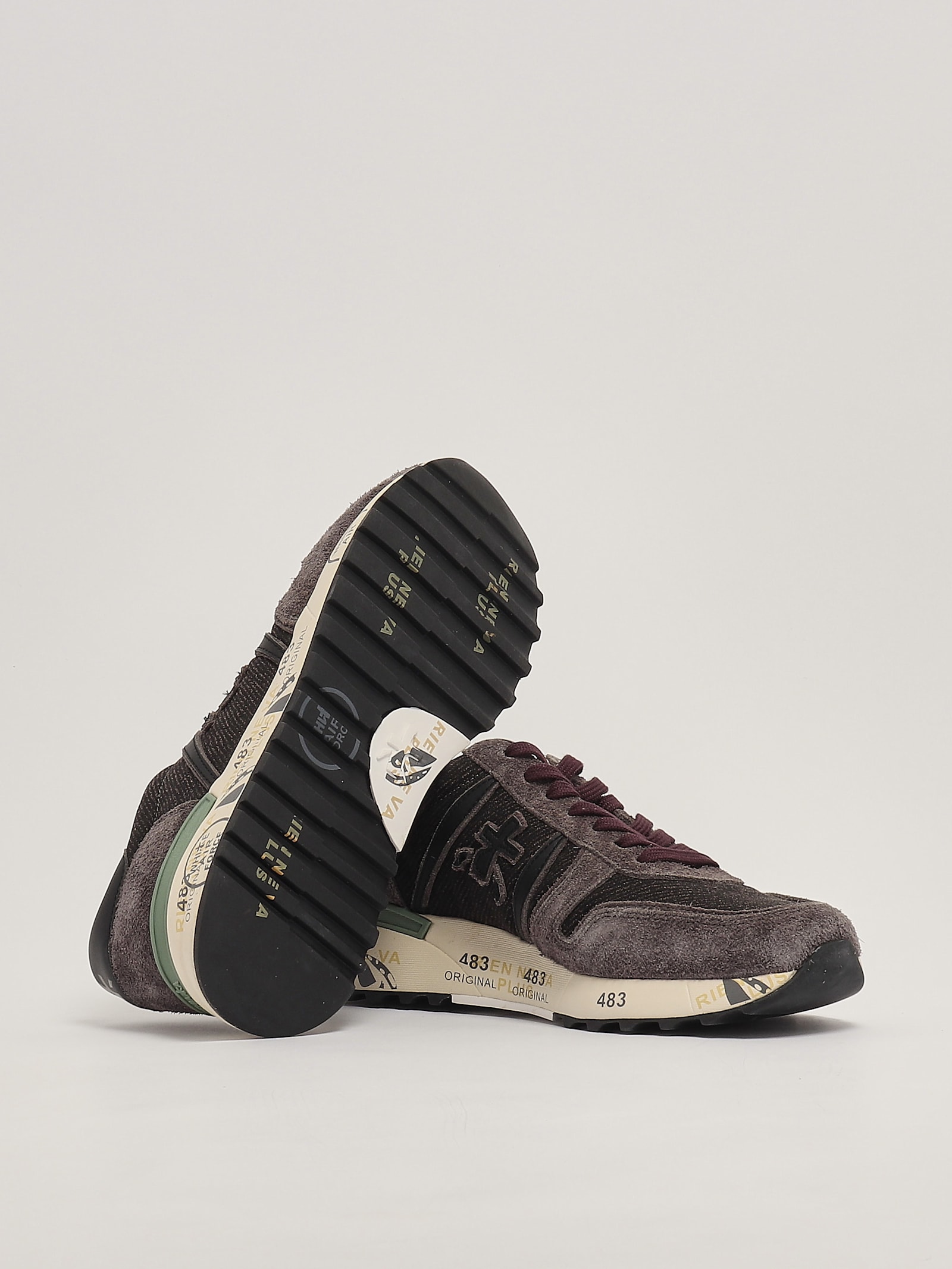 Shop Premiata Lander Sneaker In Grigio Fumo