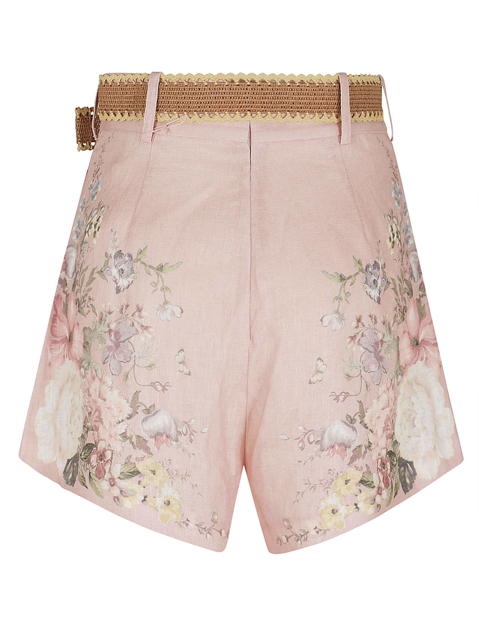 Shop Zimmermann Waverly Tuck Short In Rosa