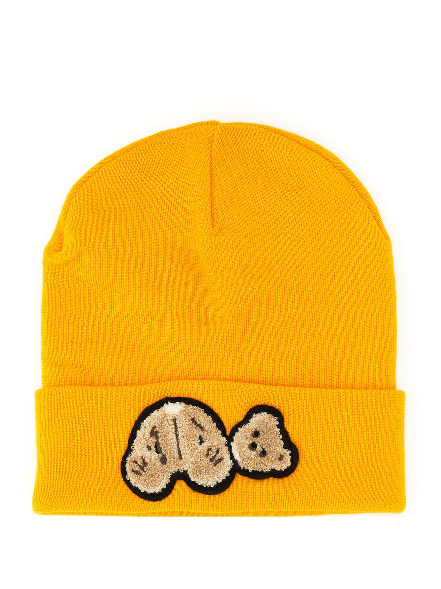 Palm Angels Knit Hat With Bear Patch