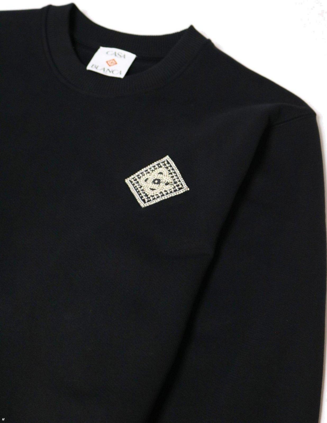 Casablanca Pearl Diamond Cc Patch Sweatshirt In Pearl Diamond Patch