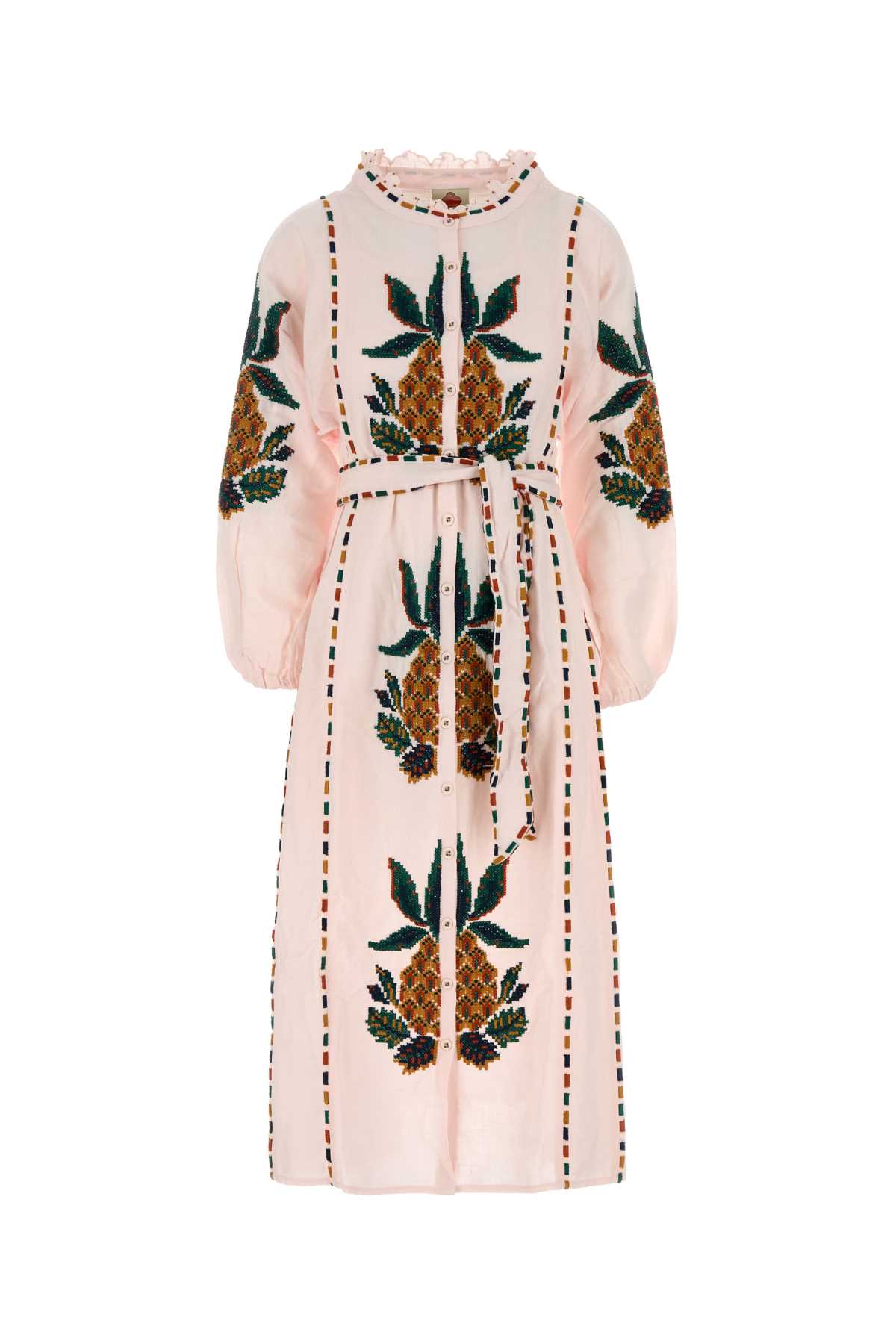 Pastel Pink Linen Blend Dress