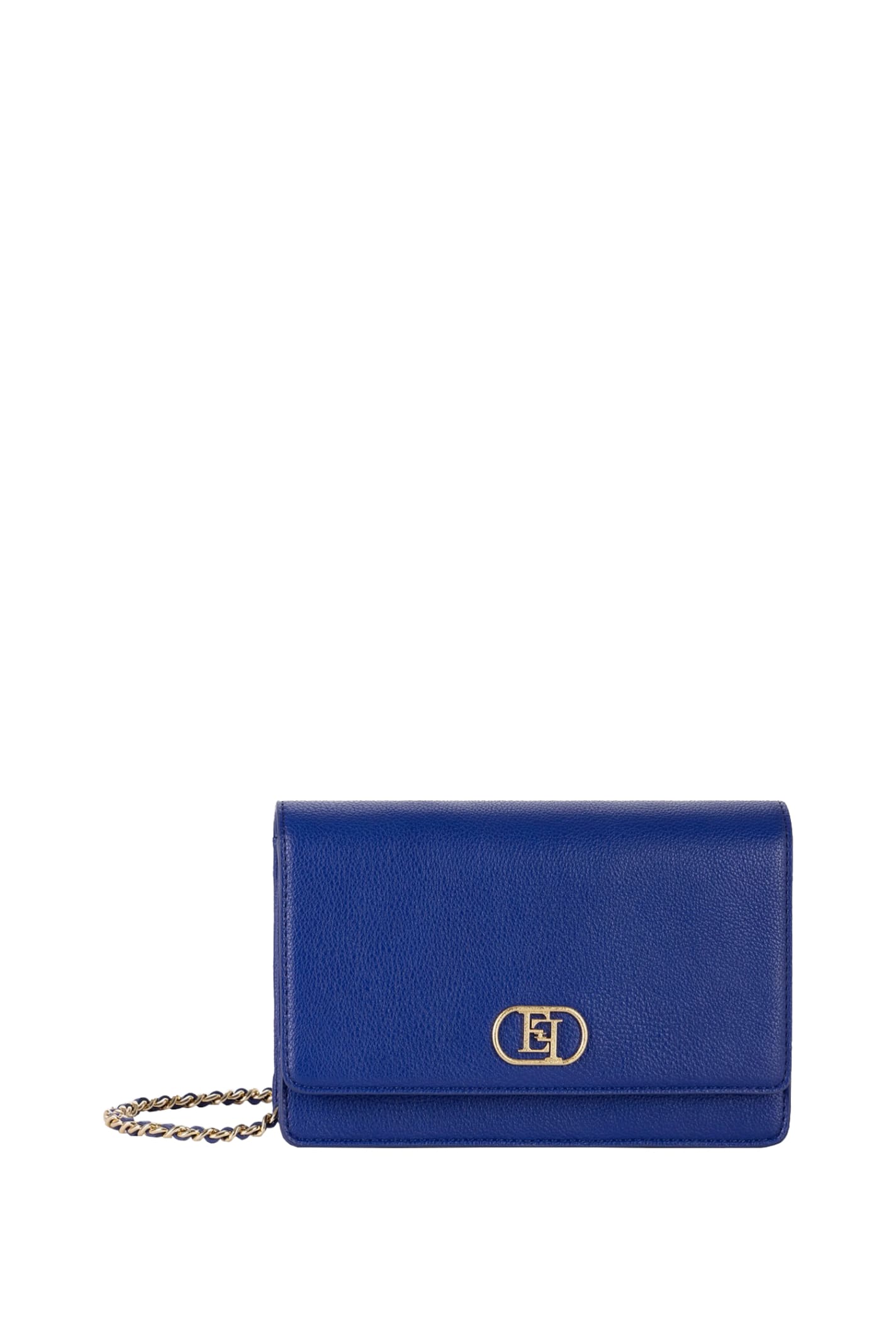 Shop Elisabetta Franchi Shoulder Bag In Blue