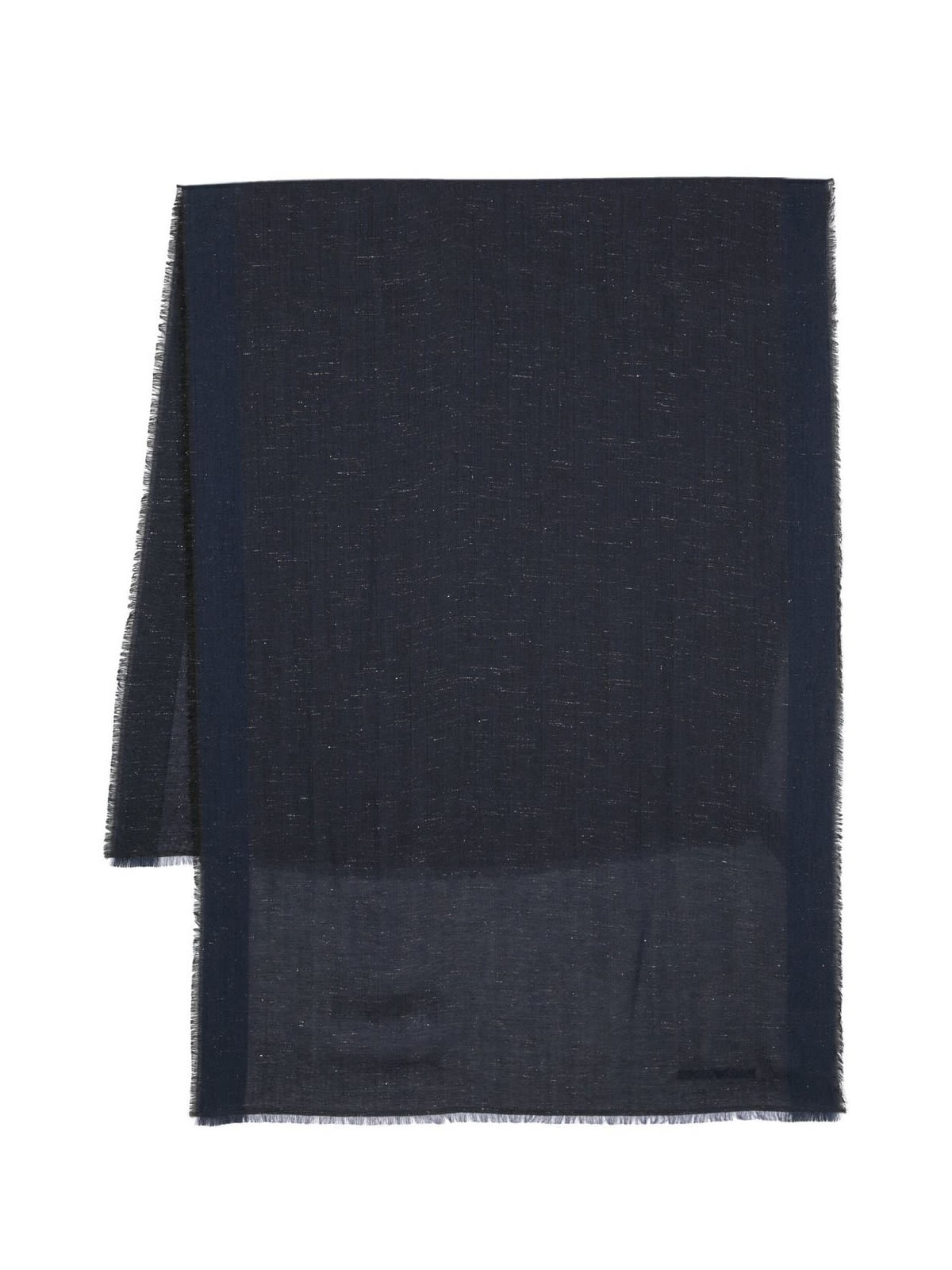 Emporio Armani Lady Woven Stole In Navy Blue