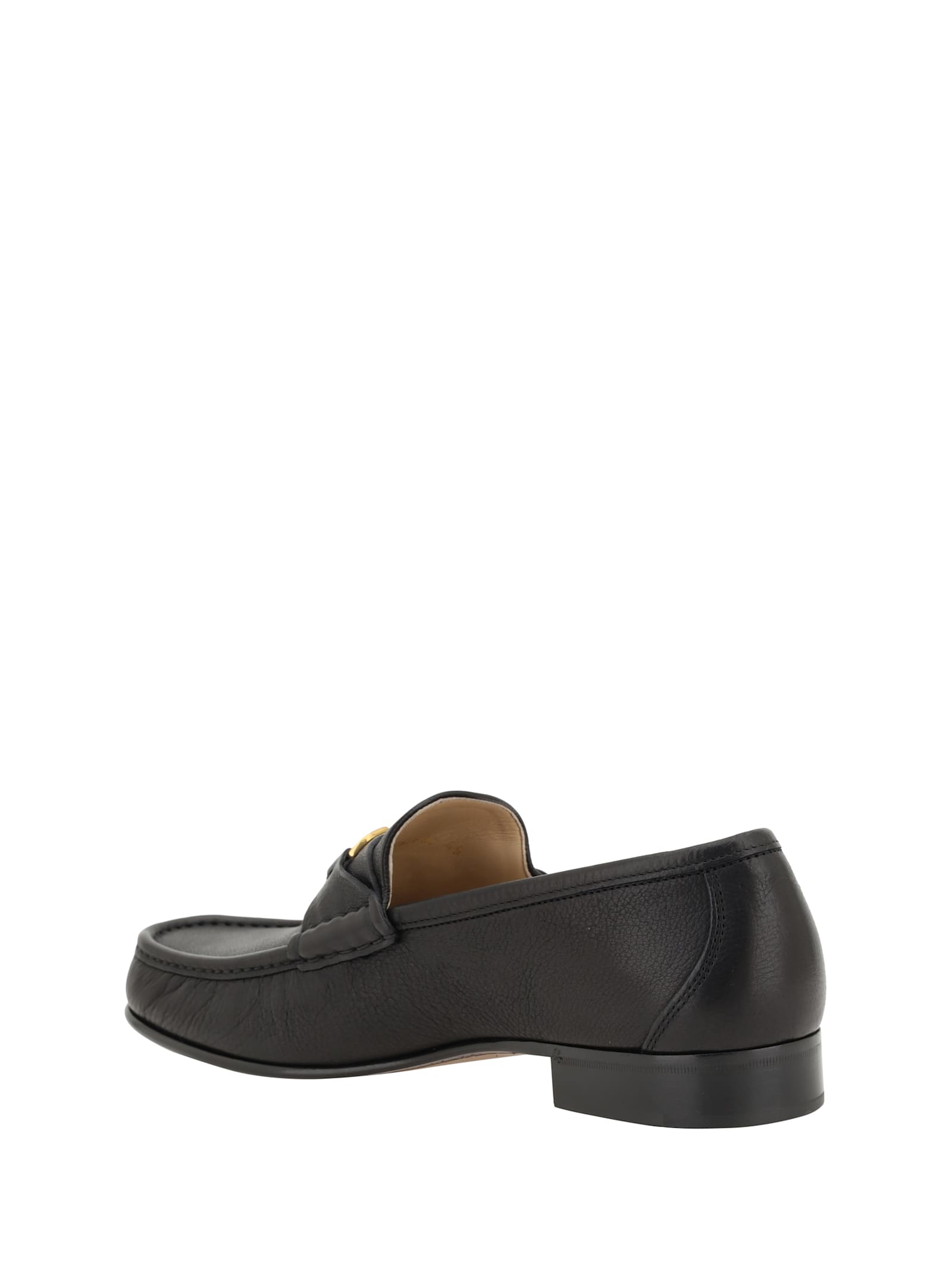 Valentino Garavani Vlogo Signature Loafer With Gold-tone Logo Detail In Black