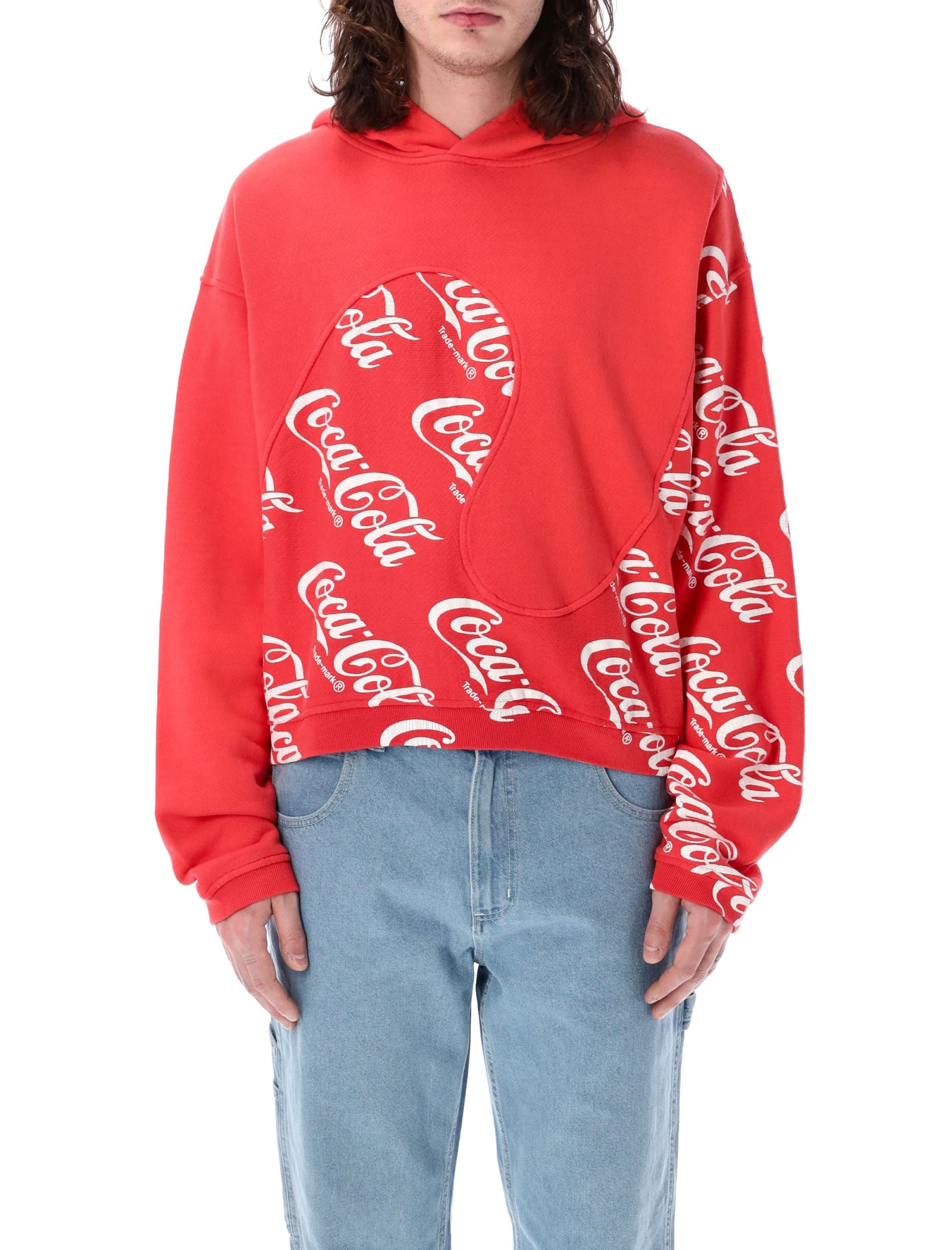 Shop Erl Coca Cola Hoodie In Red
