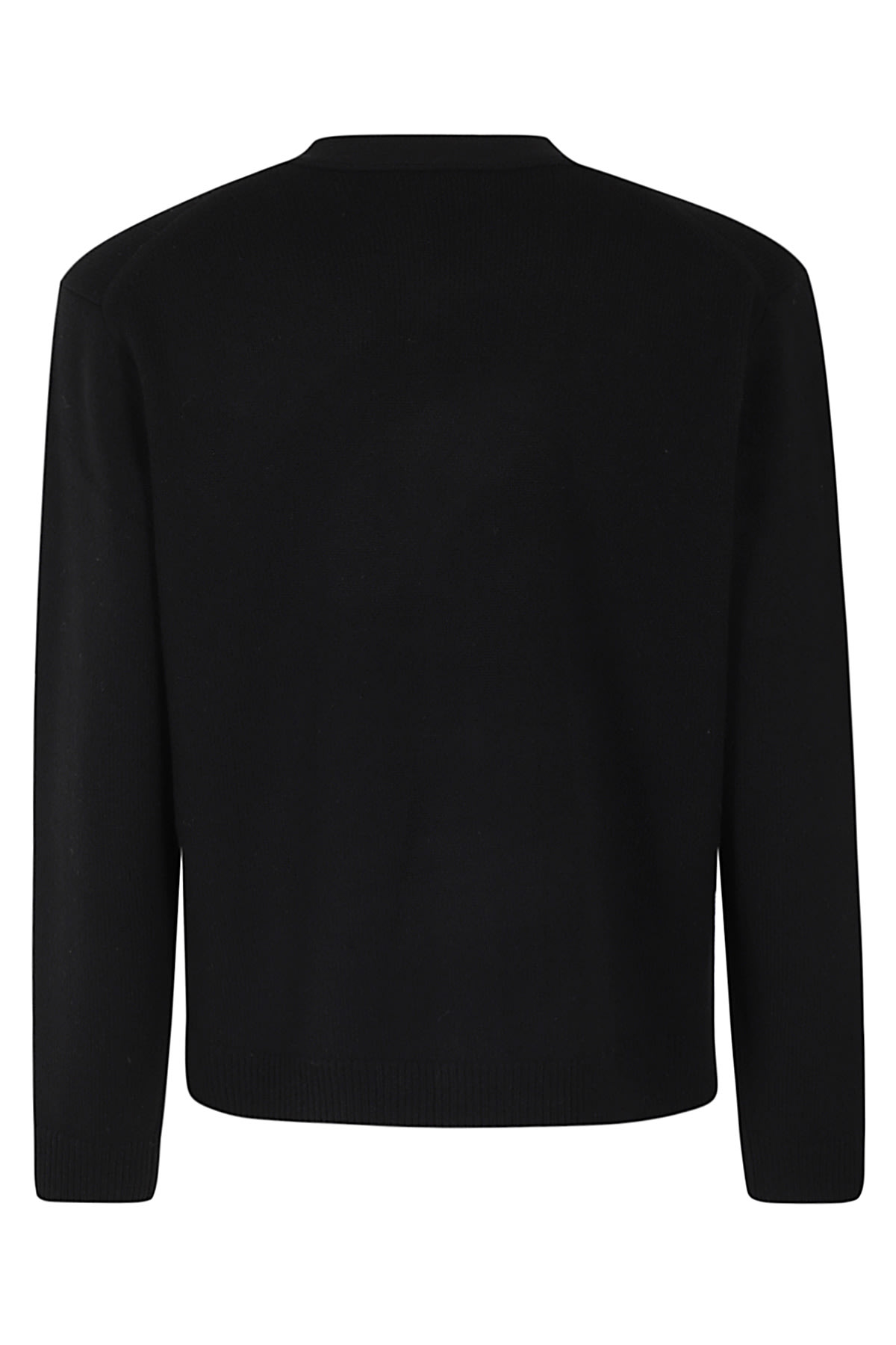 Shop Maison Kitsuné Fox Head Intarsia Comfort Cardigan In Black