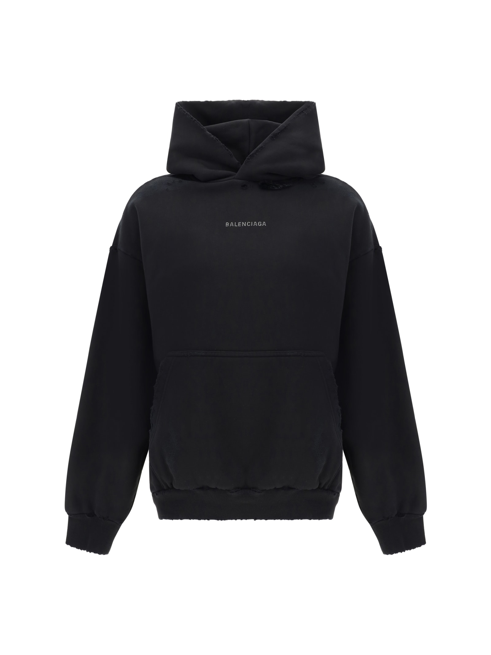 Shop Balenciaga Hoodie In Faded Black