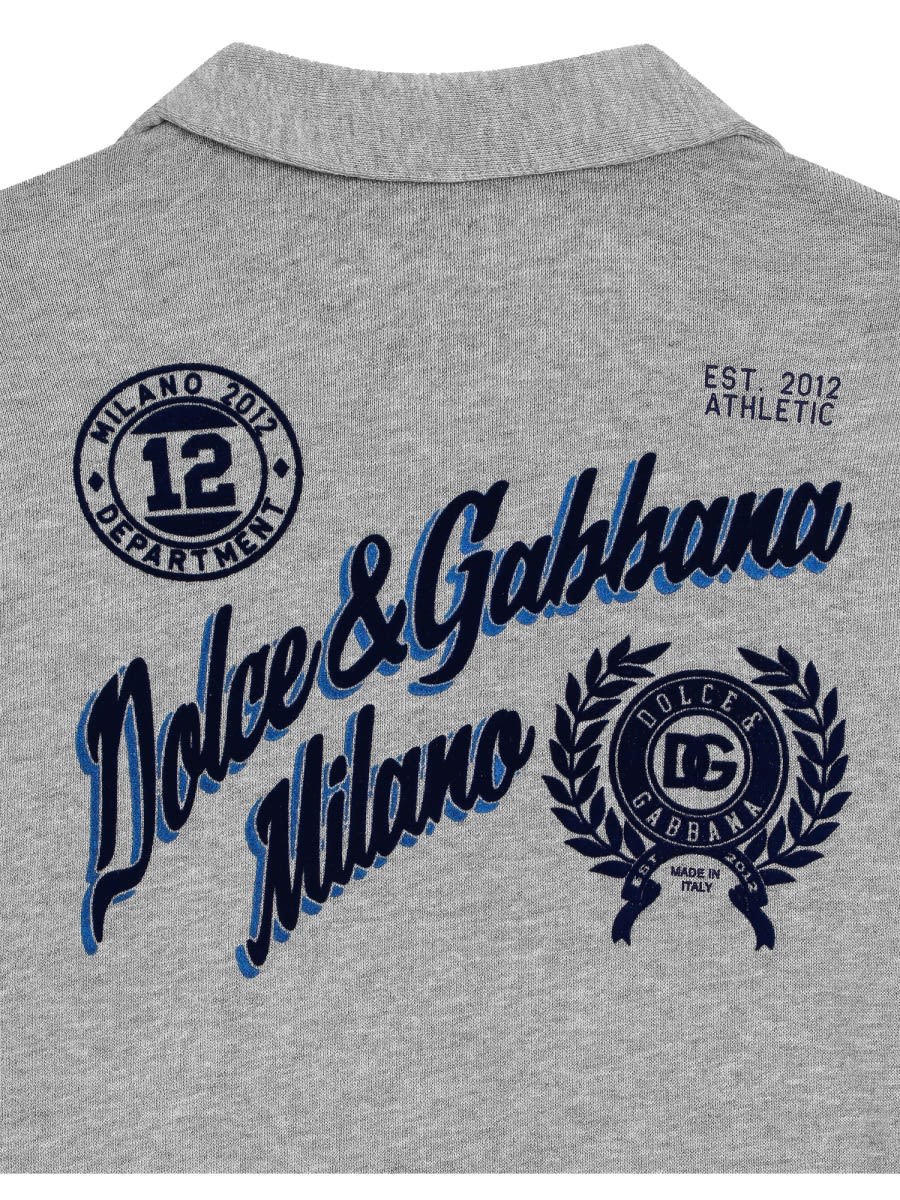 Dolce & Gabbana Button-up Embroidered Cardigan In Gray