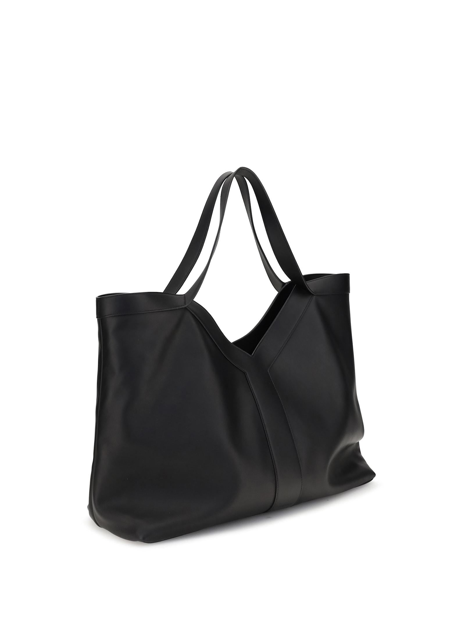 Saint Laurent Large Y Tote Bag In Black