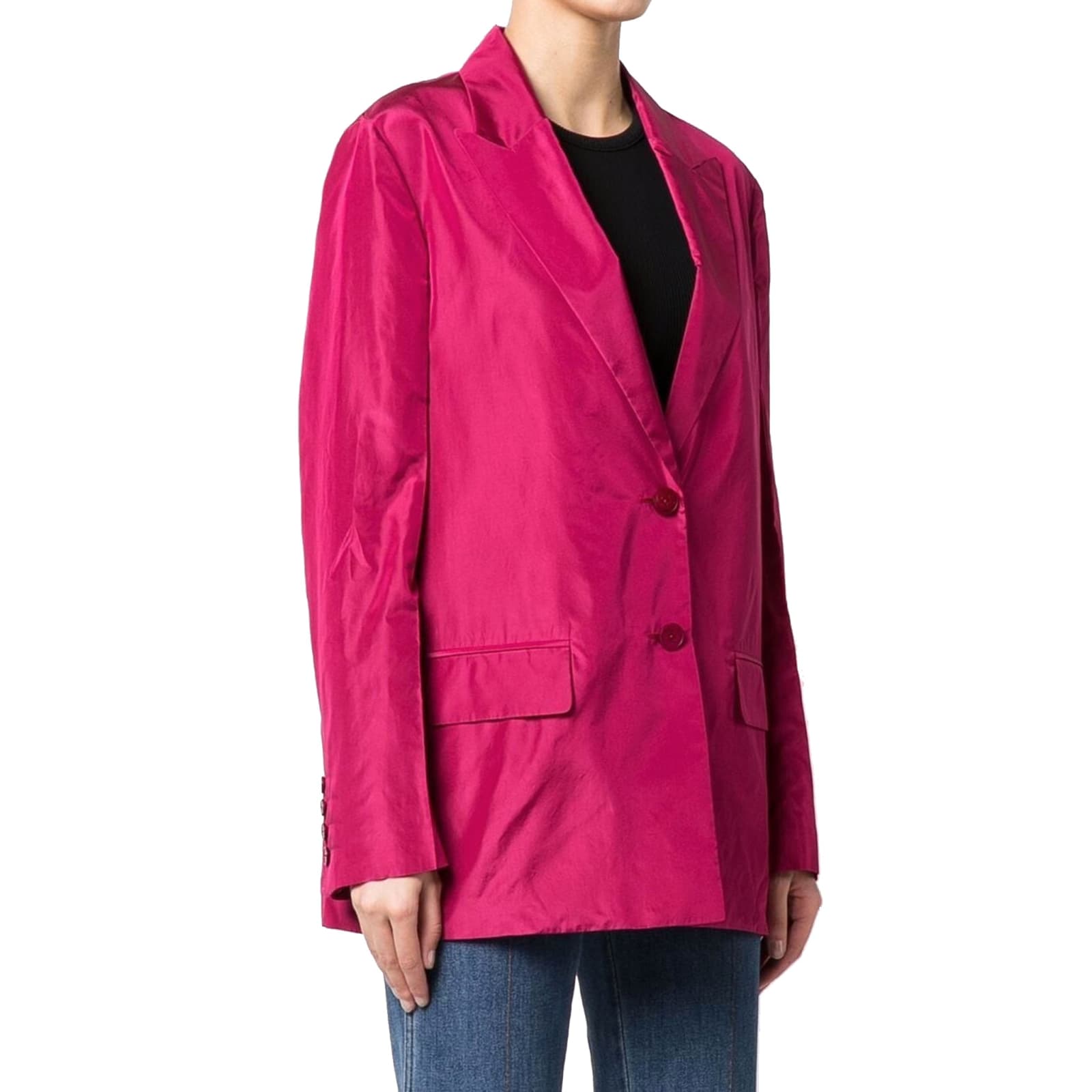 Shop Valentino Silk Jacket In Pink