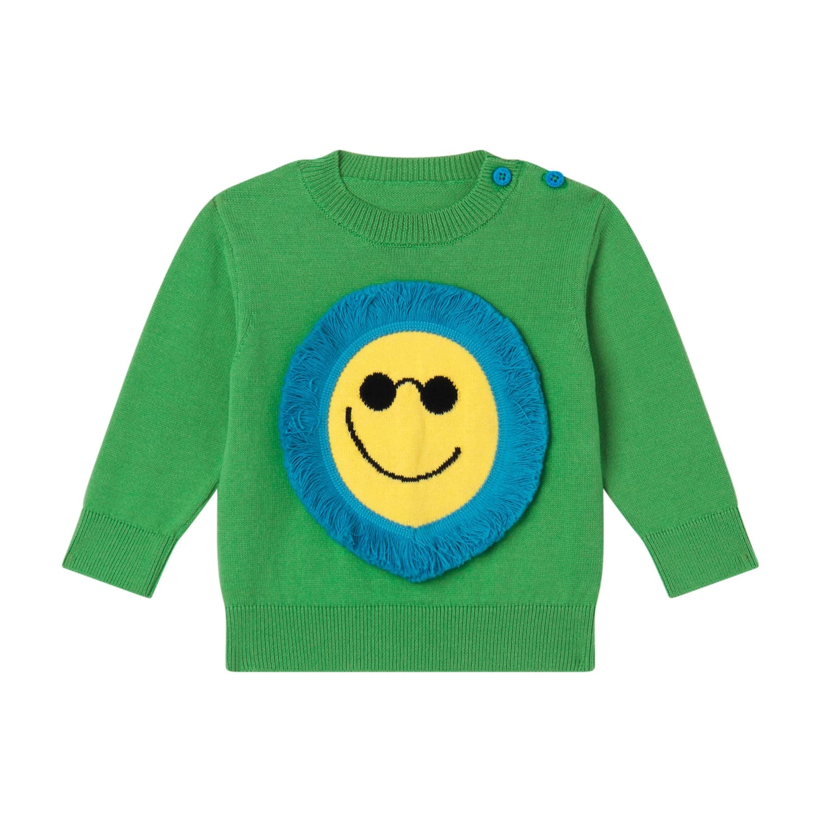 Stella Mccartney Babies' Sweater With Application In Green