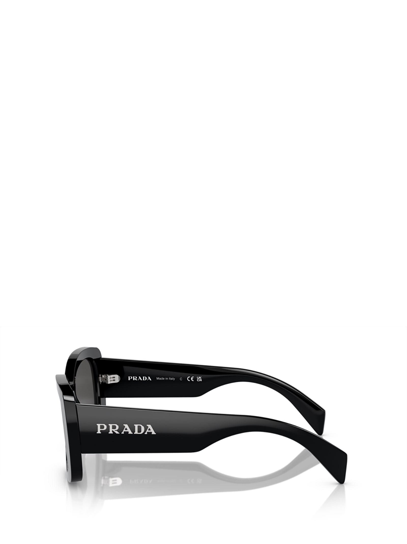 Shop Prada Pr A08s Black Sunglasses