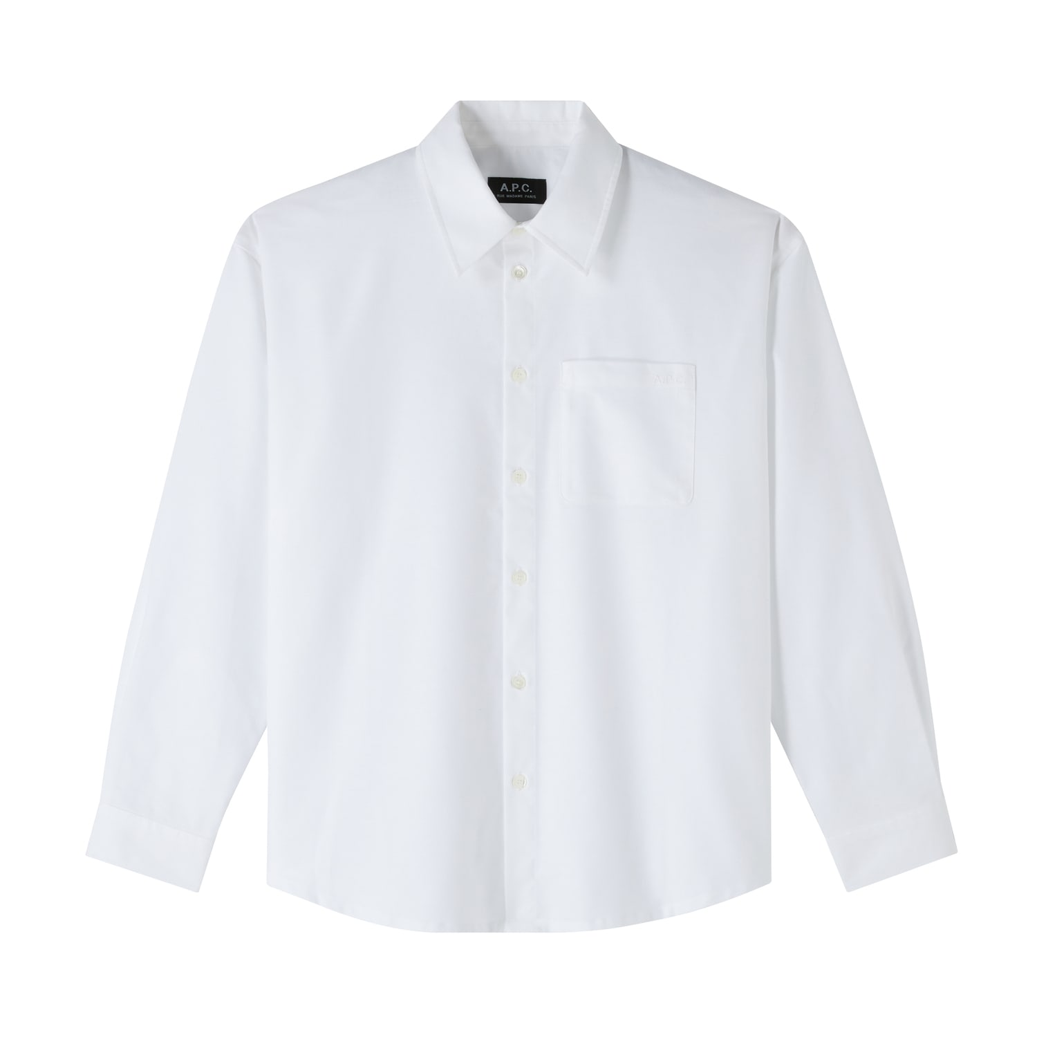 Apc Chemise Boyfriend Brodee A.p.c. In Aab Blanc