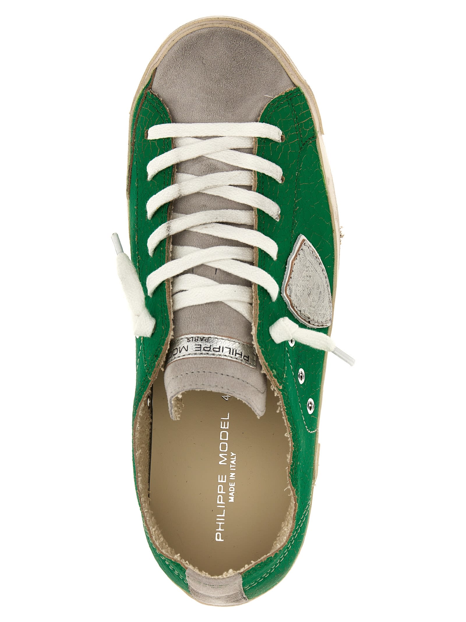 Shop Philippe Model Prsx Low Sneakers In Green