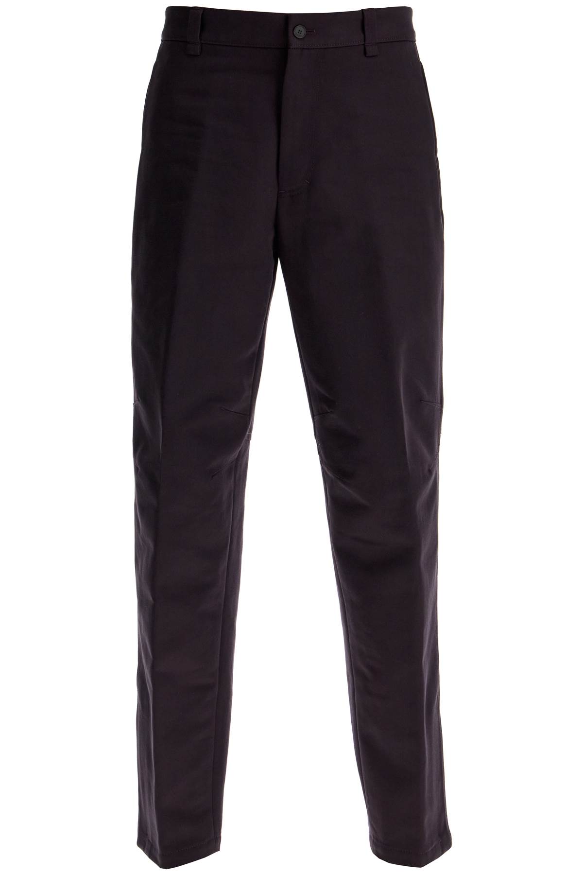 Shop Lanvin Biker Gabardine Trousers In Encre Japonaise (purple)