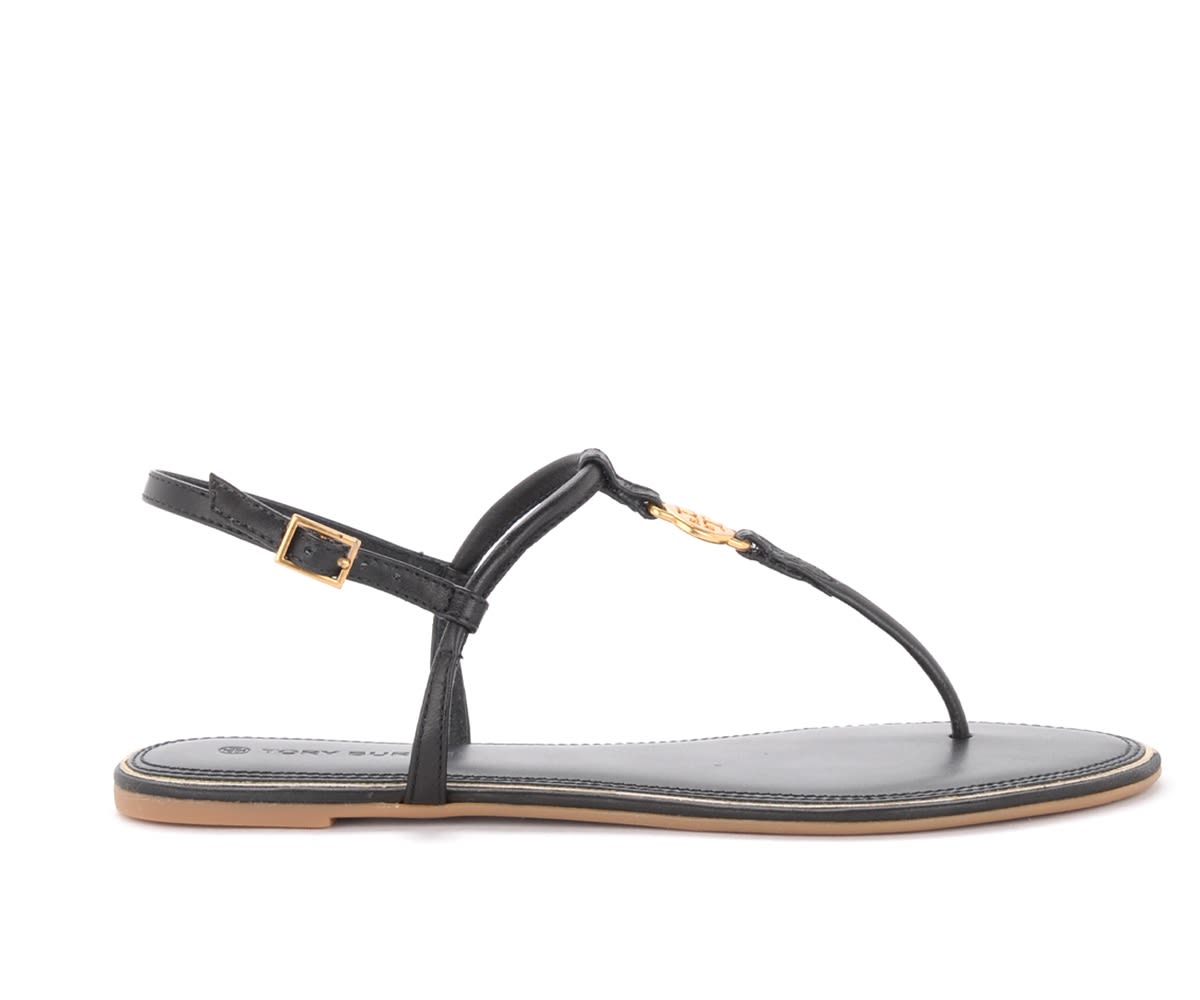 Buy Tory Burch Emmy Sandals In Black Leather online, shop Tory Burch shoes with free shipping
