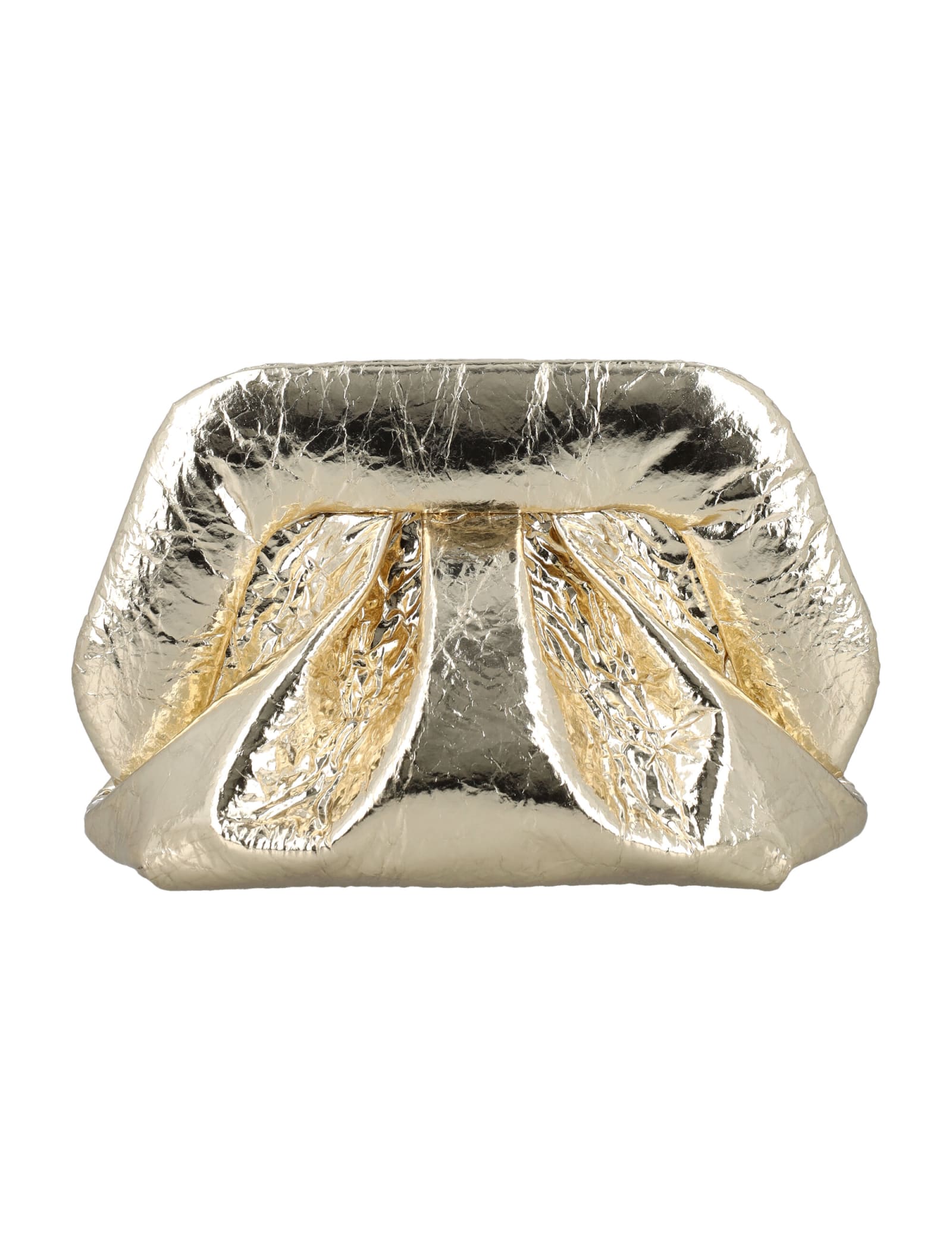 Themoirè Gea Clutch Pineapple Leather In Gold
