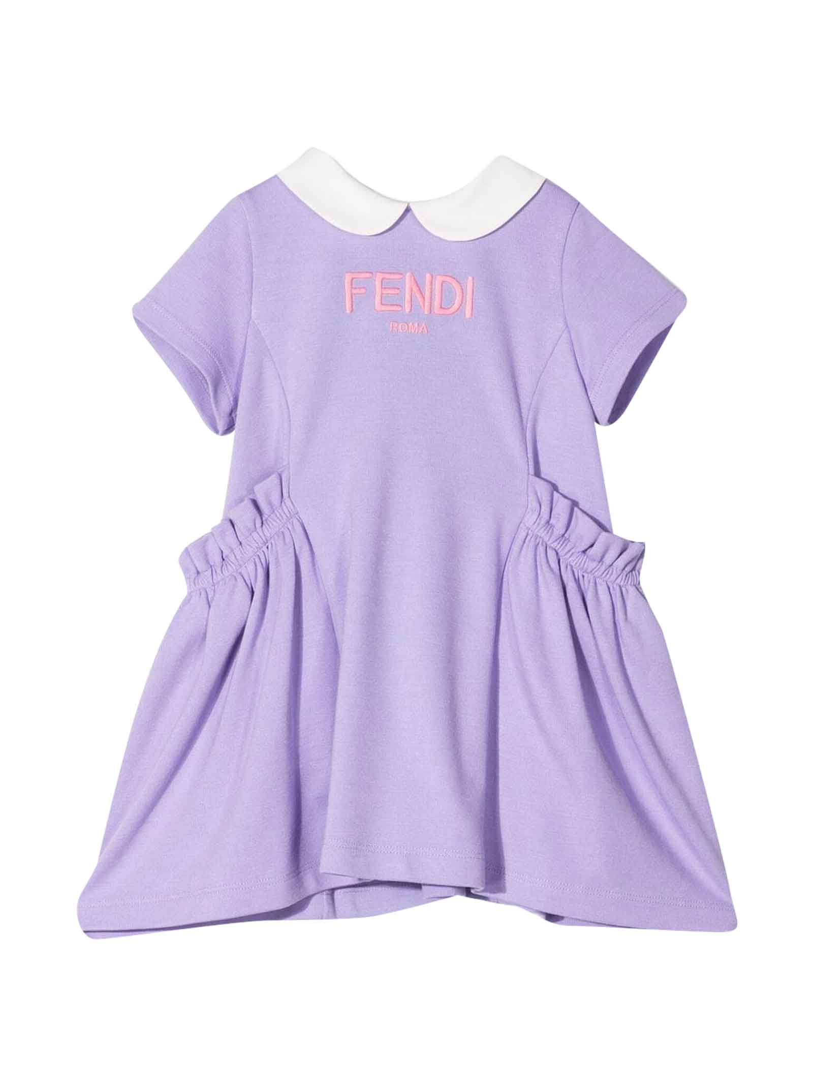 Fendi Lilac Dress Baby Girl