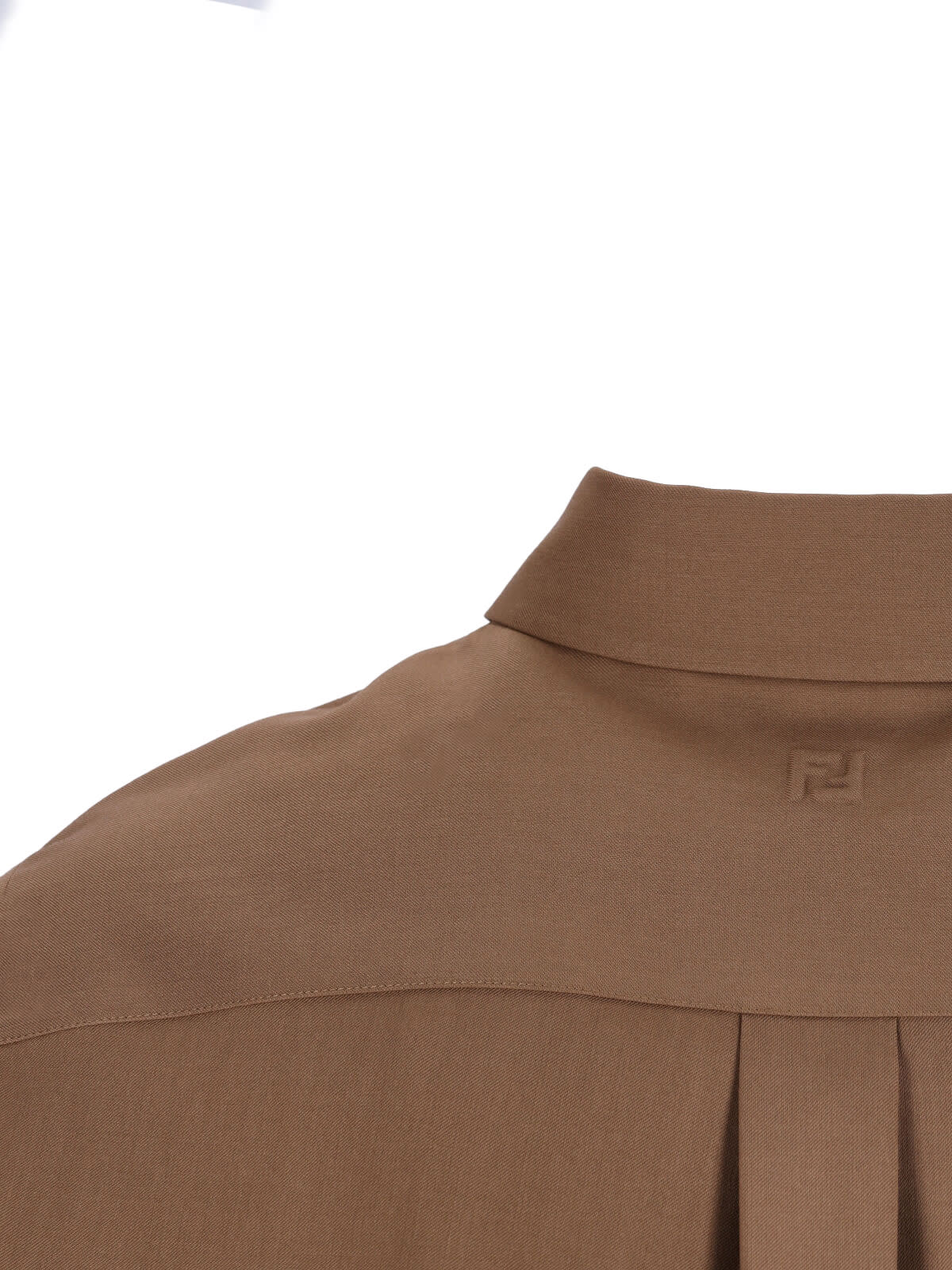 Fendi Virgin Wool Shirt In Brown