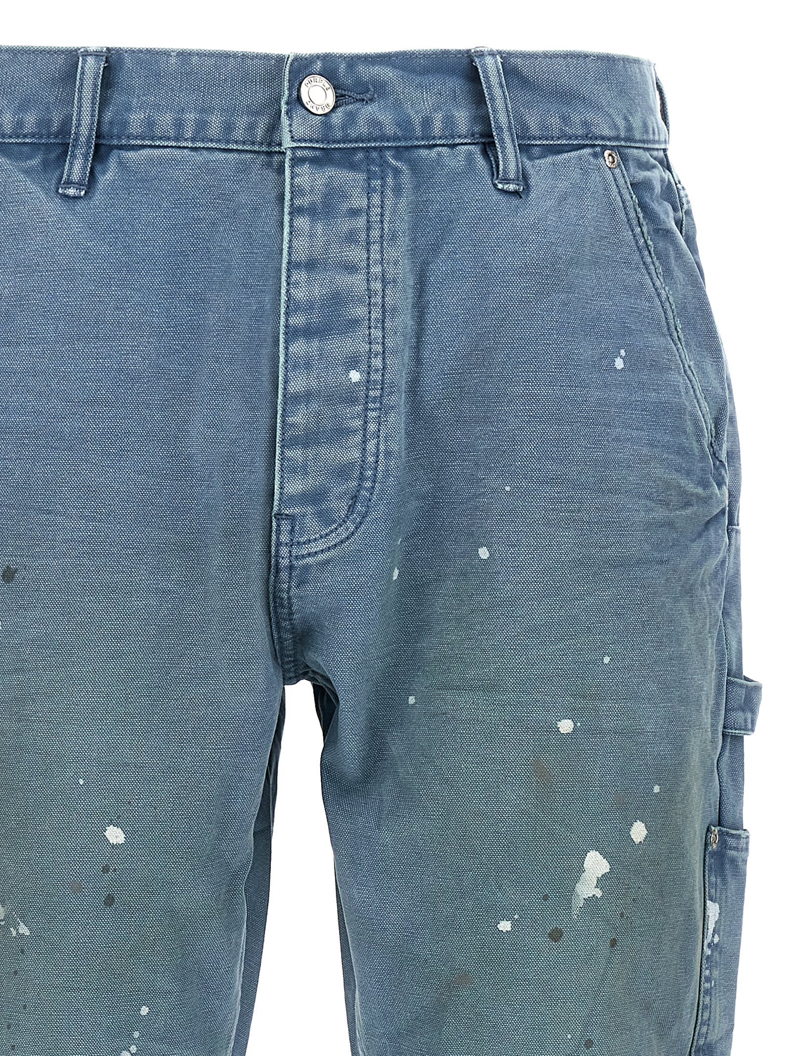 Purple Brand Light Blue P092 Copper Plate Carpenter Pants In Light Blue