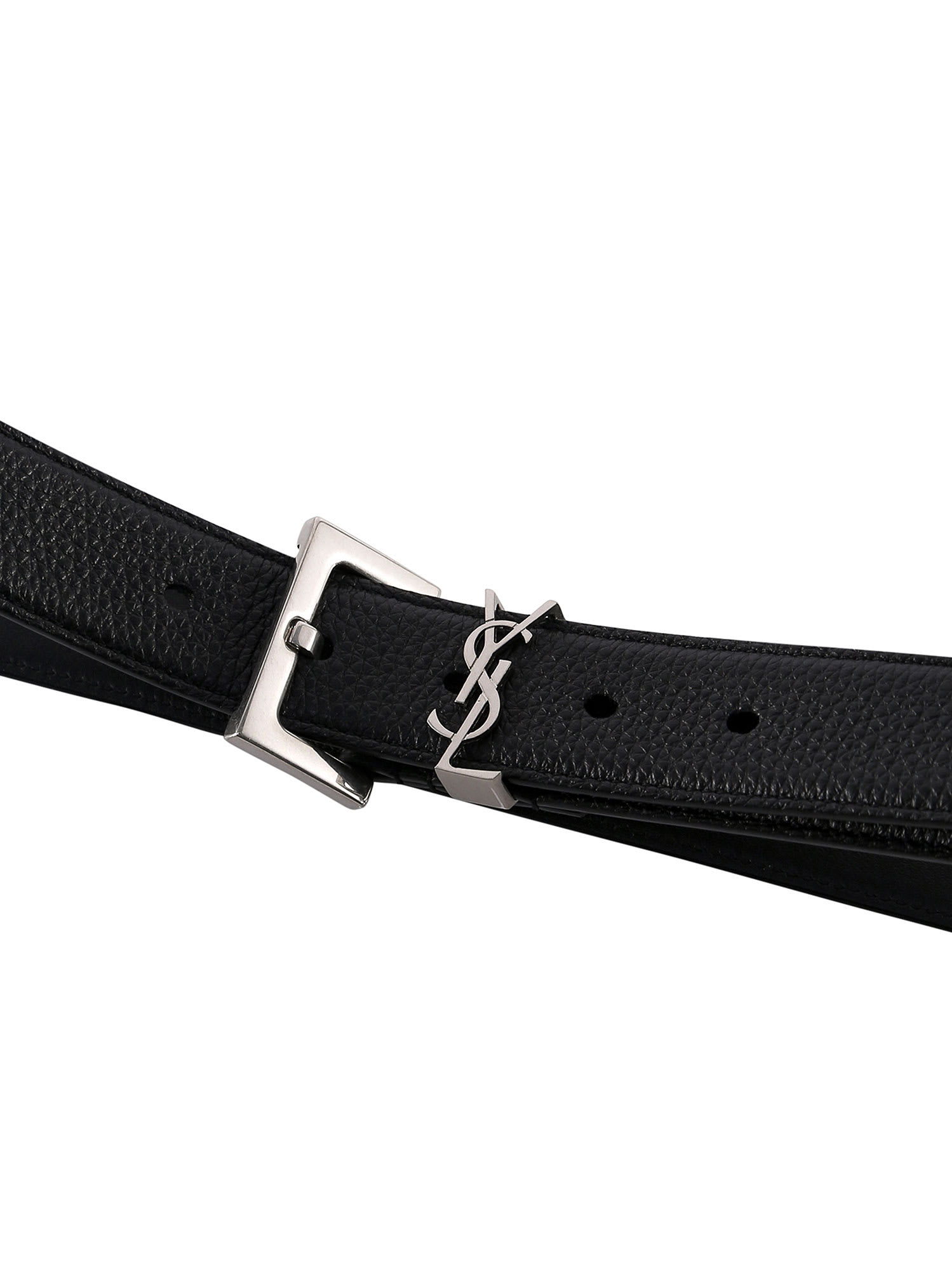 Shop Saint Laurent Belt In Black