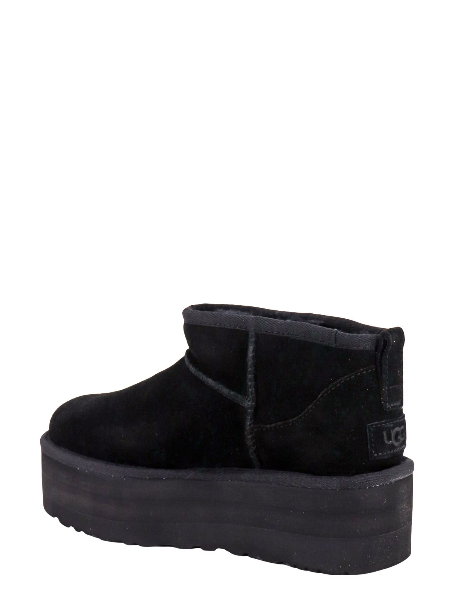 Shop Ugg Classic Ultra Mini Platform Ankle Boots In Black