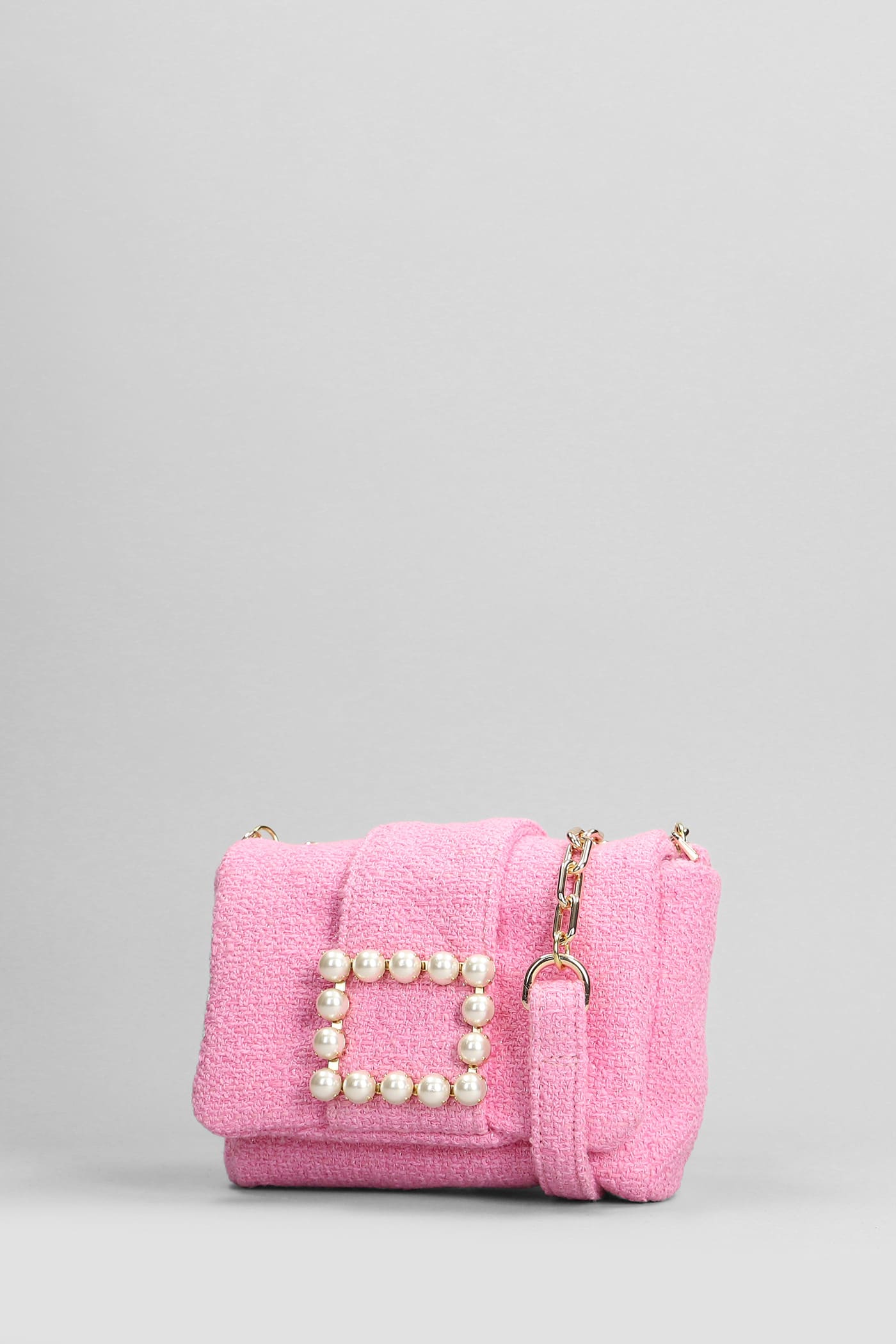 Shop Roberto Festa Gloria Shoulder Bag In Rose-pink Fabric