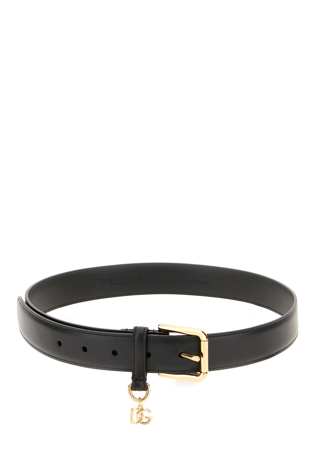 Dolce & Gabbana Black Leather Belt In Nero