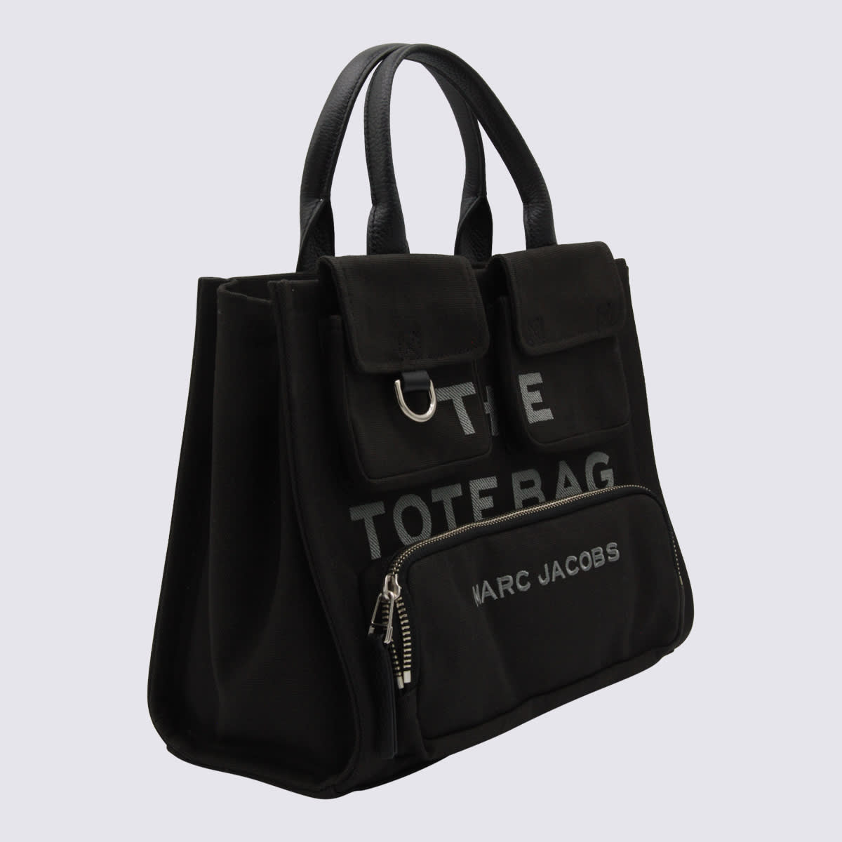 Marc Jacobs Black Cotton The Medium Tote In Black