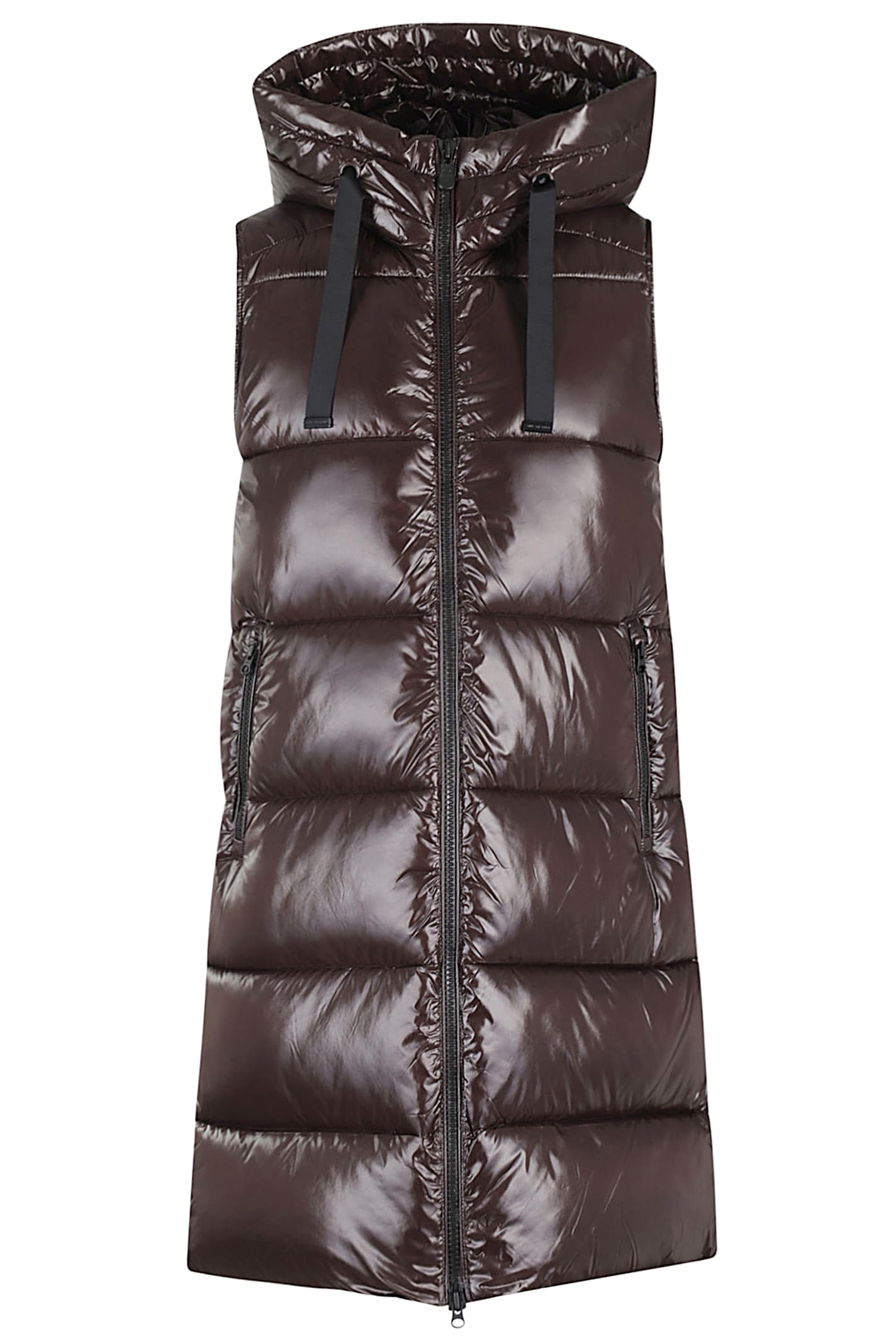 Save The Duck Zip Hooded Vest In Multi