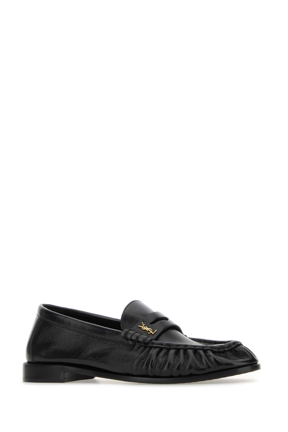 Saint Laurent Black Leather Le Loafer Loafers In Nero