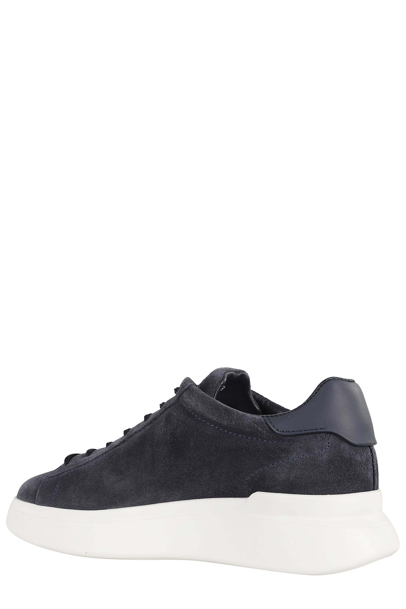 Hogan Black Leather Sneakers With Logo-embellished Side Panels In Black