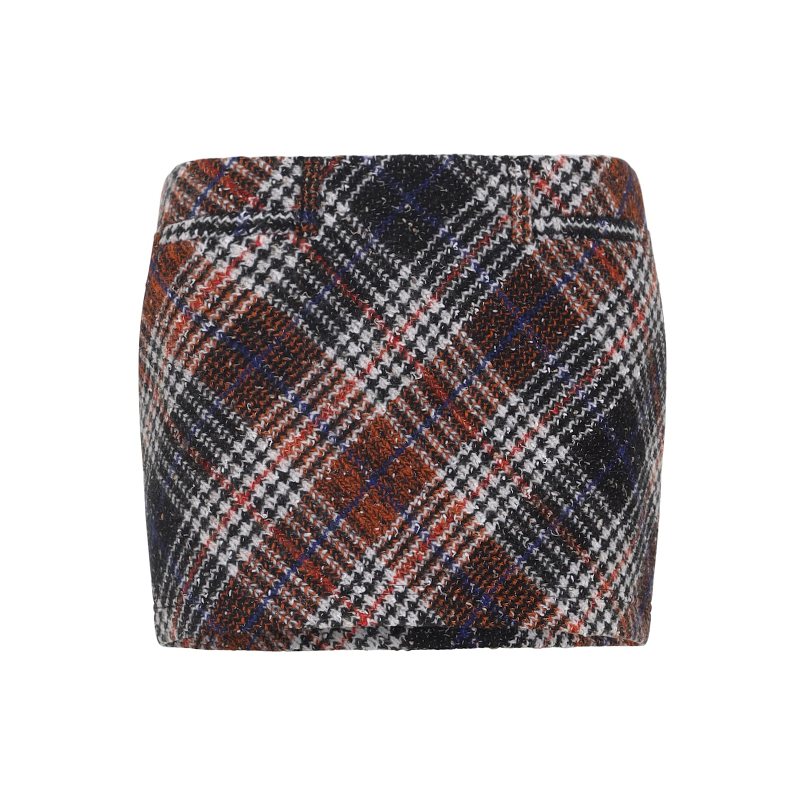 Missoni Plaid Mini Skirt Belt Loops In Multi