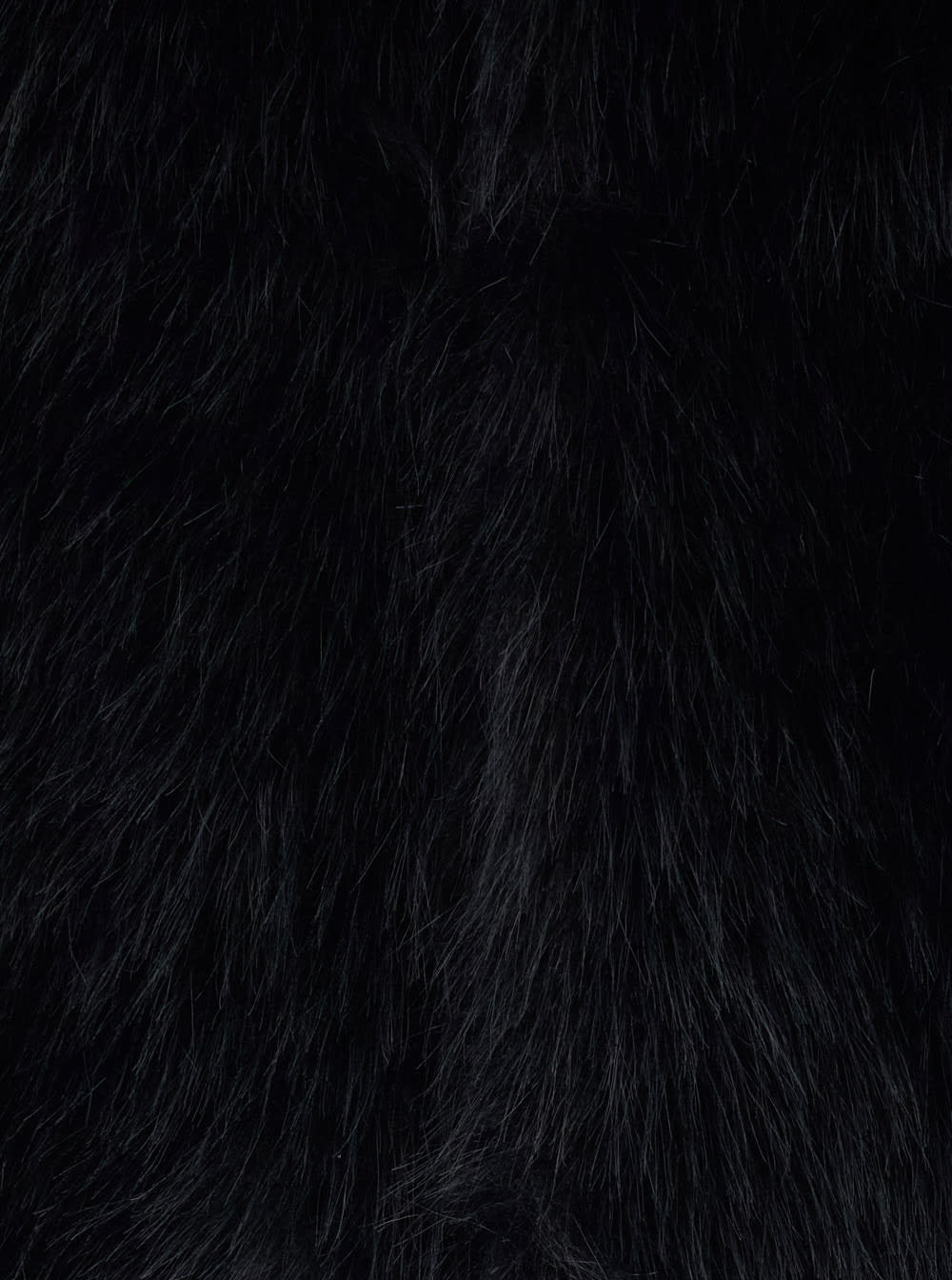 Tonywack Black Jacket With Classic Collar In Faux Fur Man In Black