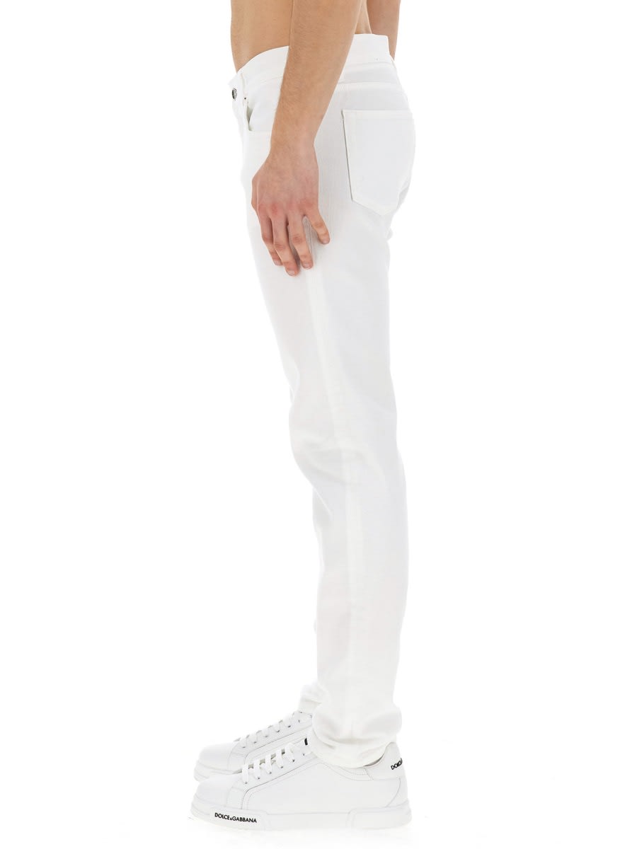 Shop Dolce & Gabbana Slim Fit Jeans In White
