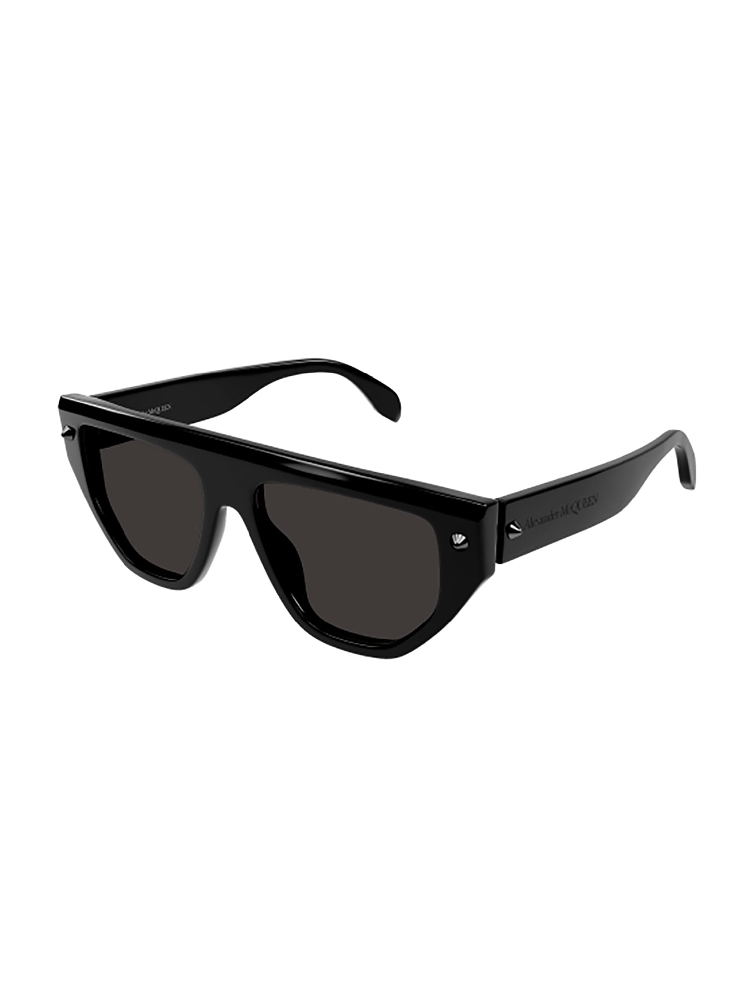 Shop Alexander Mcqueen Am0408s Sunglasses In Black Black Grey