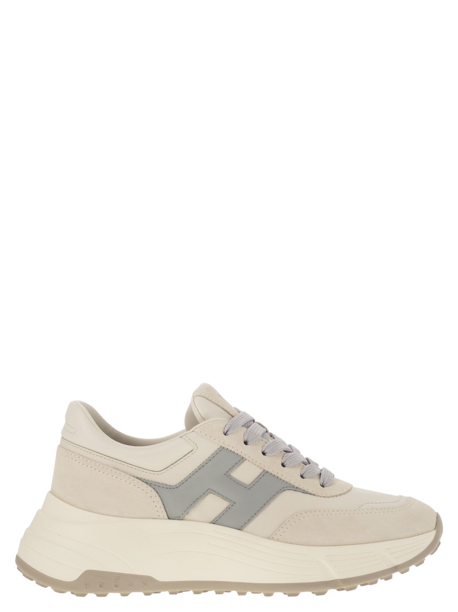 Hogan Zegna Beige Rubber Sneakers In Neutral