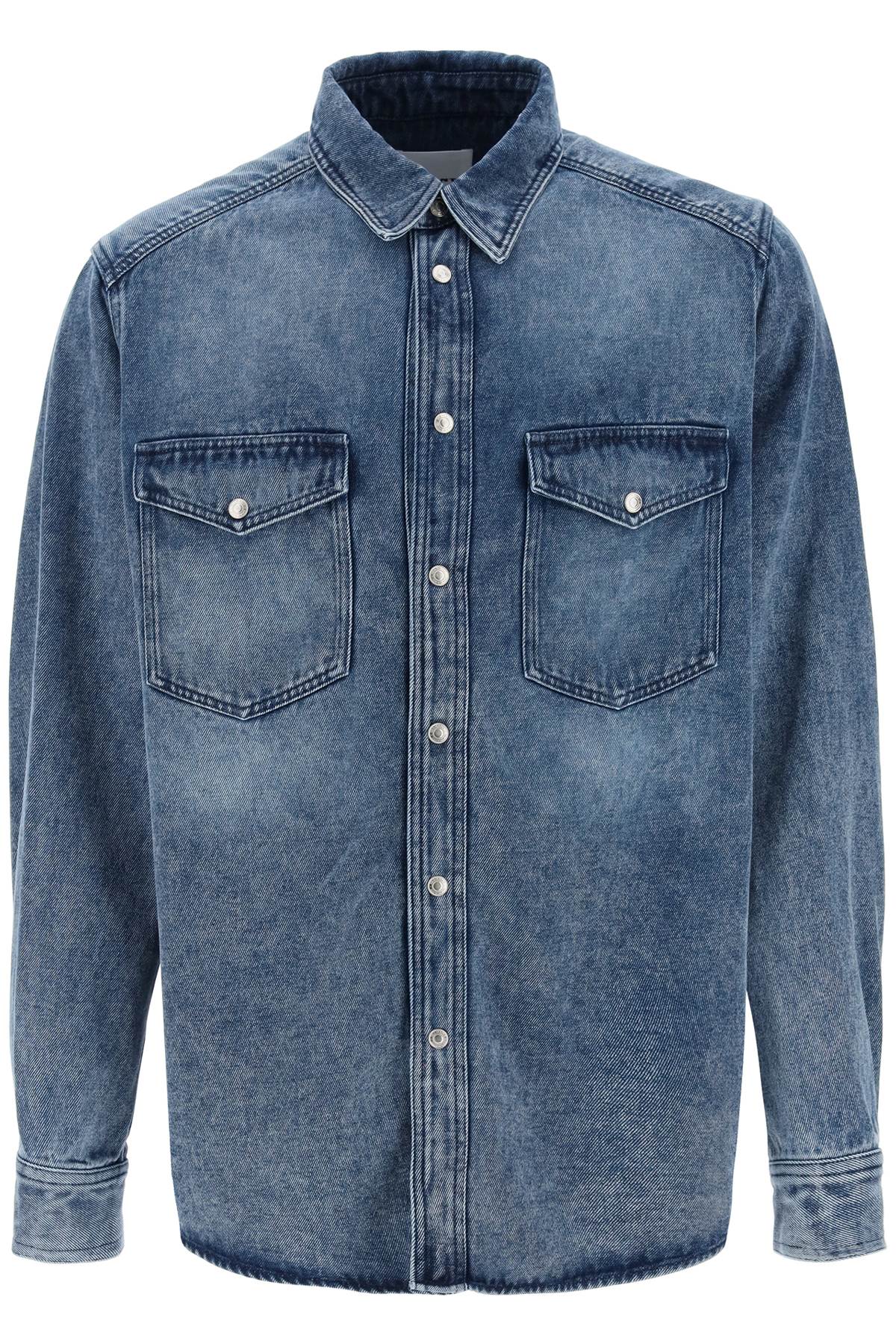 Shop Isabel Marant Tailly Denim Overshirt