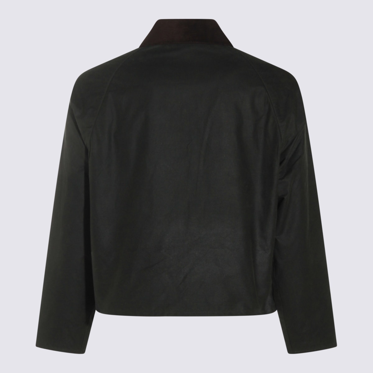 Barbour Casual Jacket With Corduroy Collar And Pockets In Black