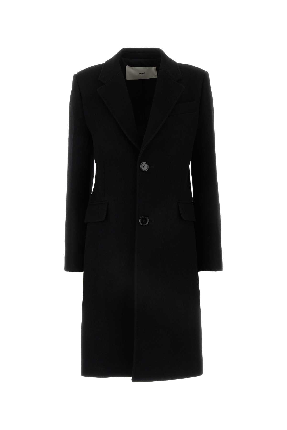 Ami Alexandre Mattiussi Black Wool Coat