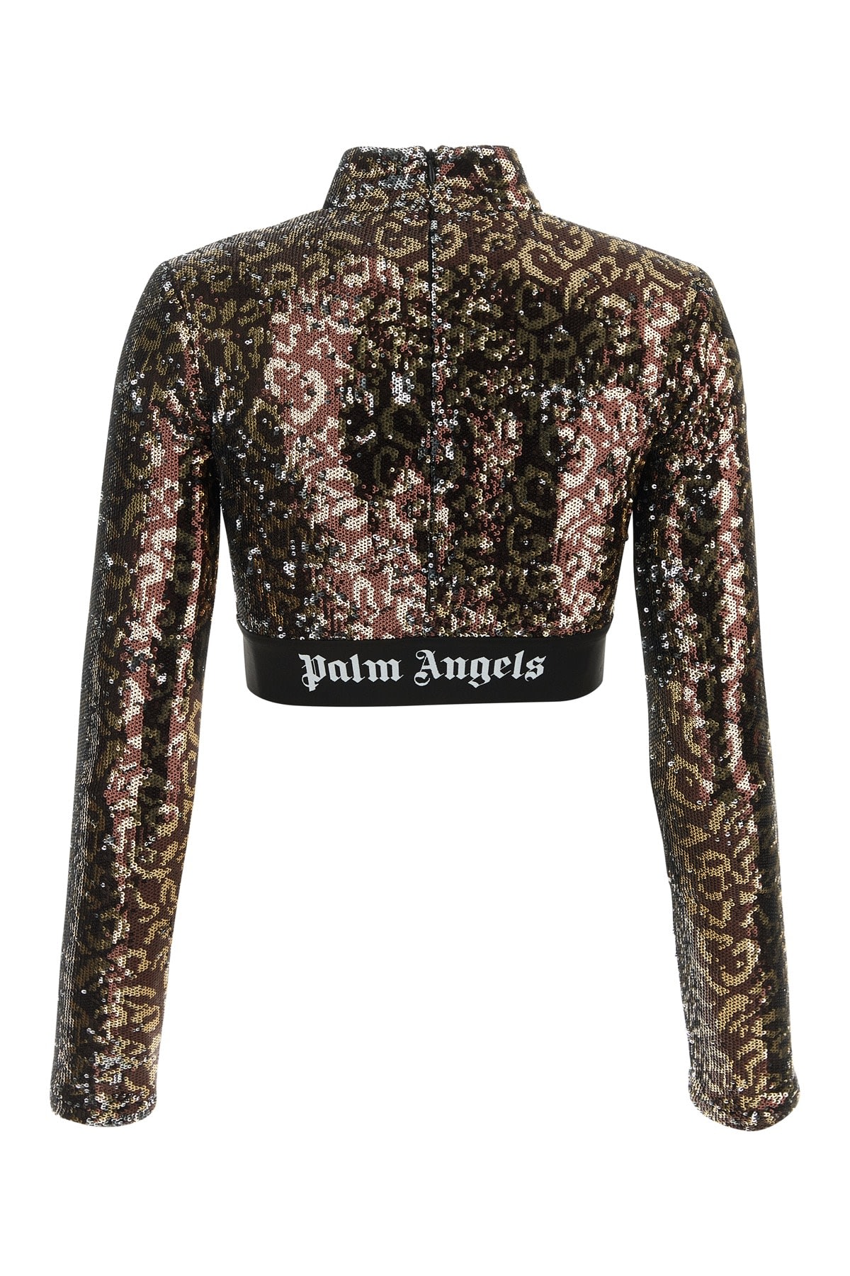 Shop Palm Angels T-shirt In Brownbla