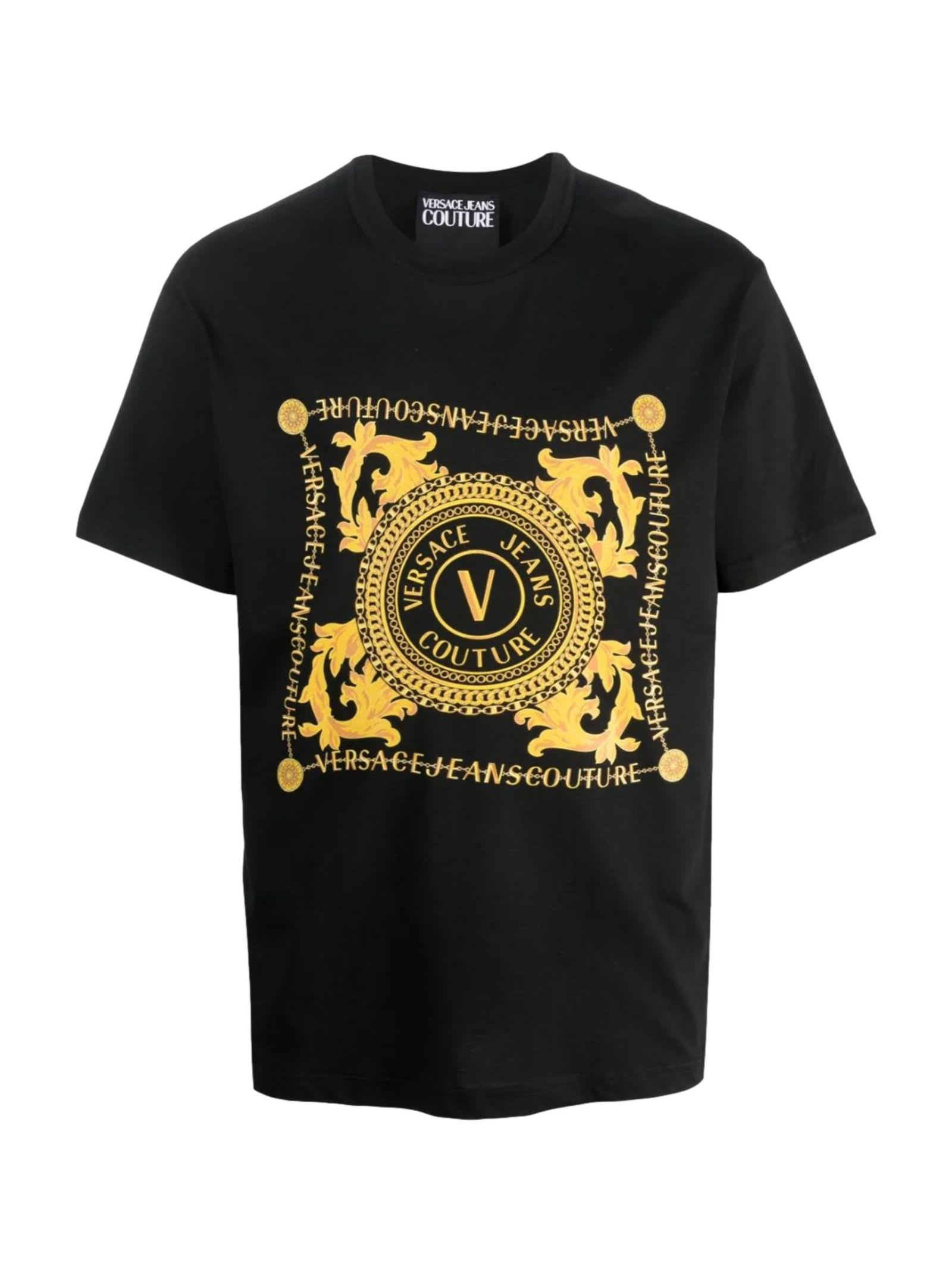 VERSACE JEANS COUTURE VERSACE JEANS COUTURE LOGO-PRINT ORGANIC COTTON T-SHIRT