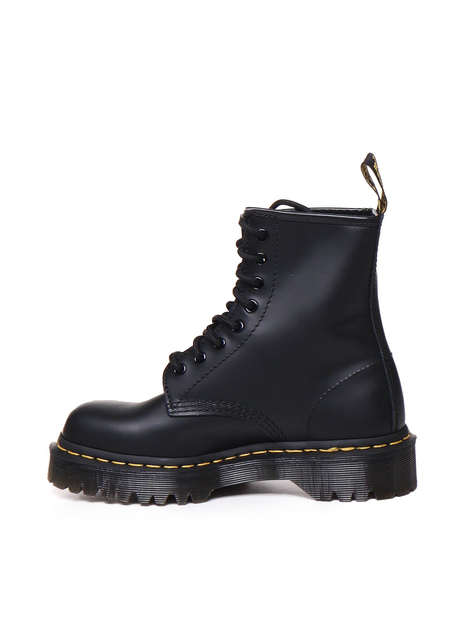 Shop Dr. Martens' Bex 1460 Platform Boots In Smooth Leather In Black Smooth